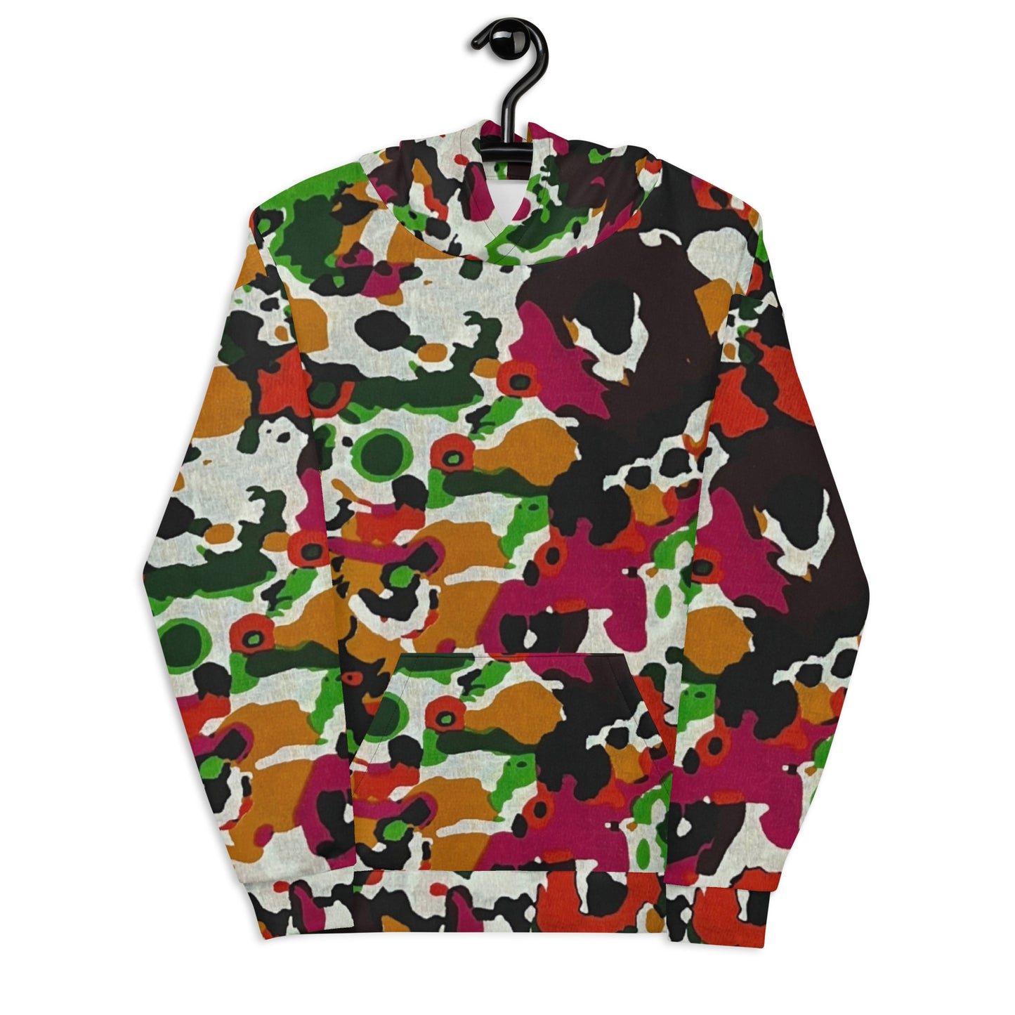 Multicolour Paint Ankara Unisex Hoodie