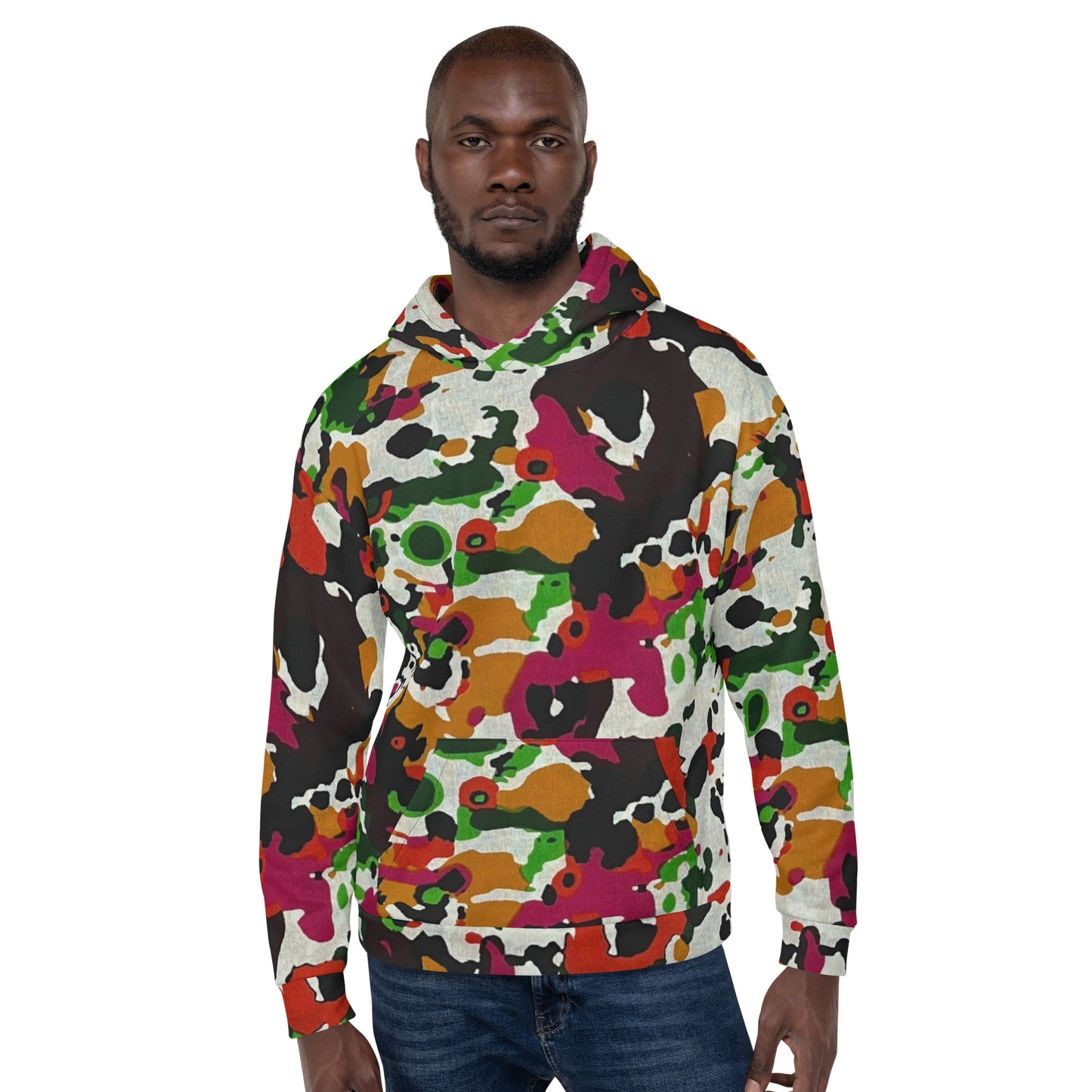 Multicolour Paint Ankara Unisex Hoodie