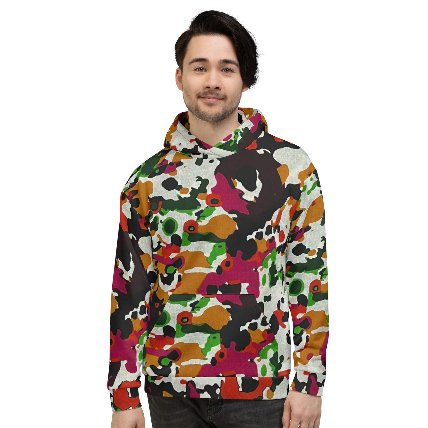 Multicolour Paint Ankara Unisex Hoodie