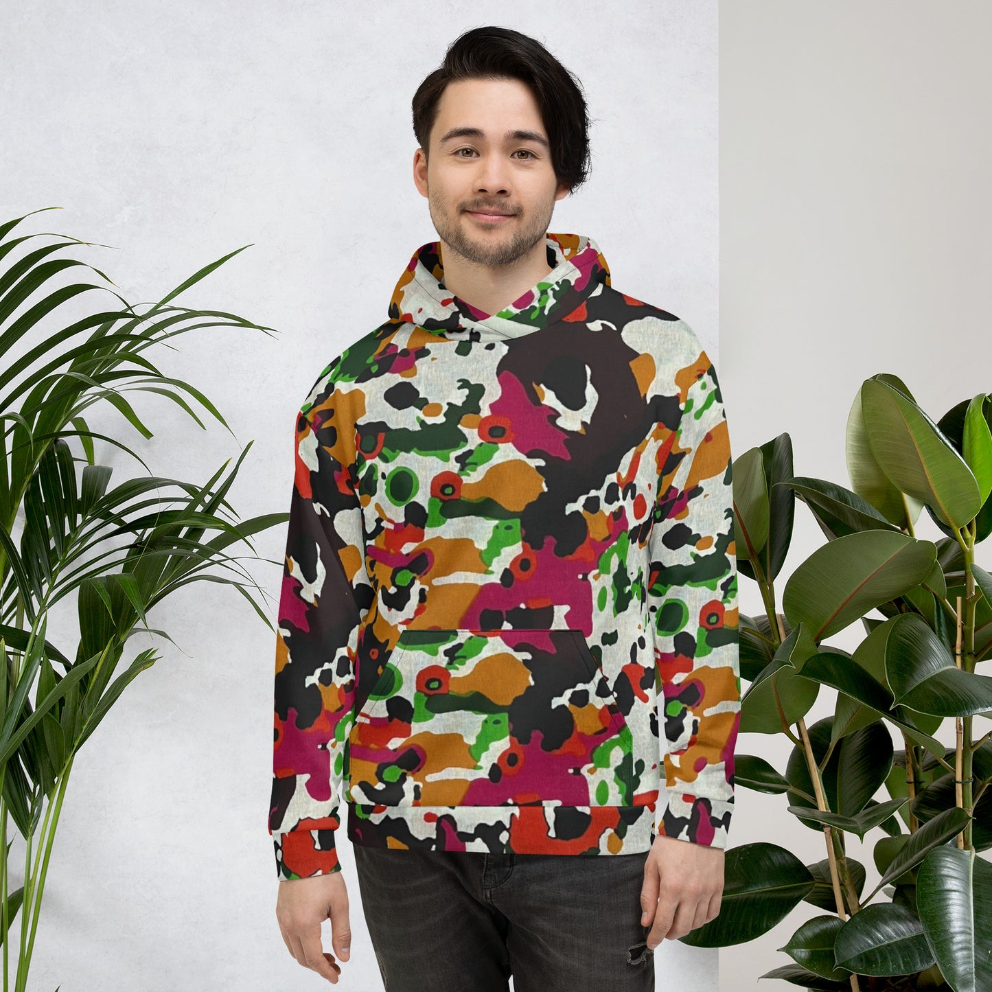 Multicolour Paint Ankara Unisex Hoodie