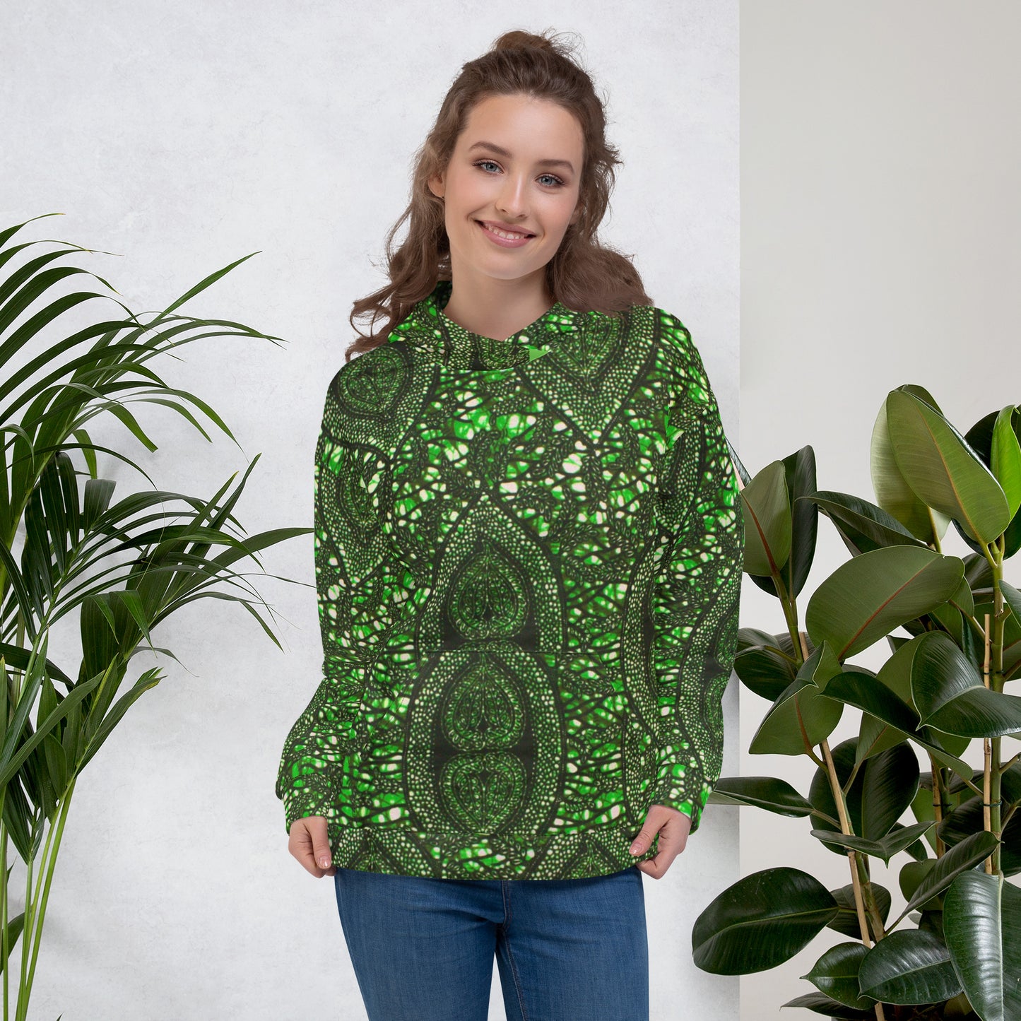 Green Peas Ankara Unisex Hoodie