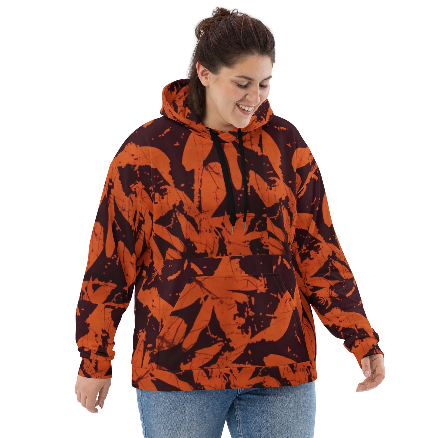 Orange Adire Unisex Hoodie