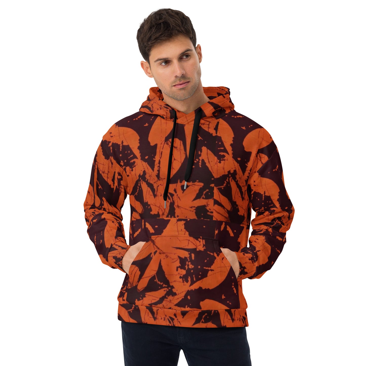 Orange Adire Unisex Hoodie