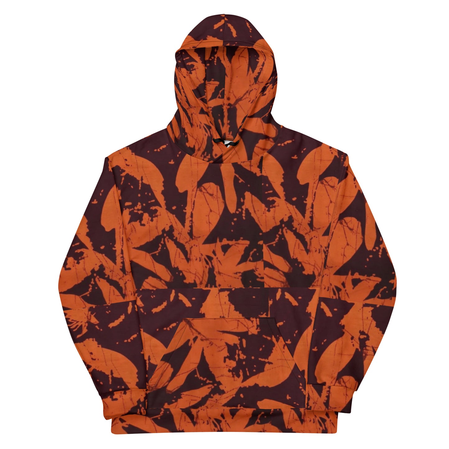 Orange Adire Unisex Hoodie