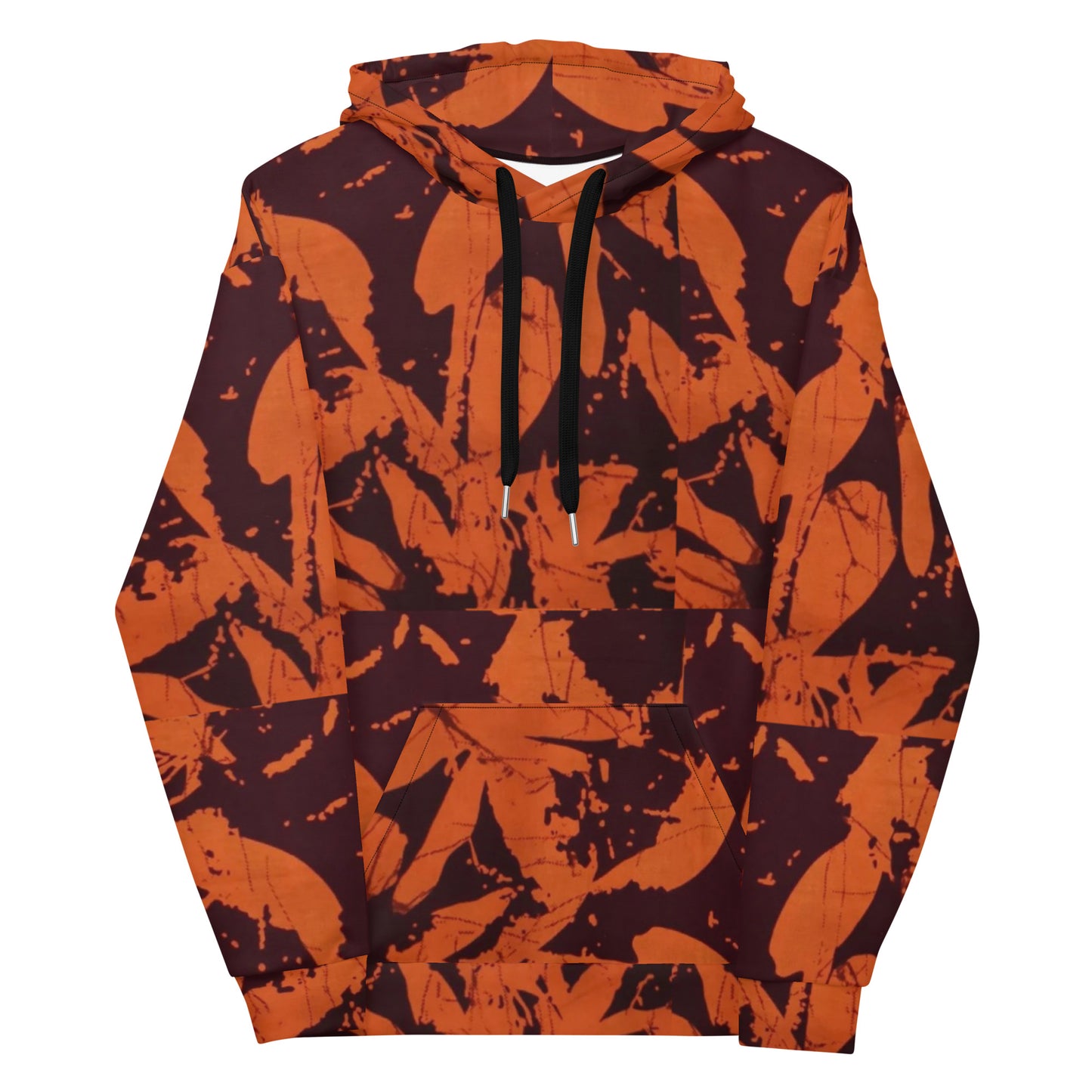 Orange Adire Unisex Hoodie