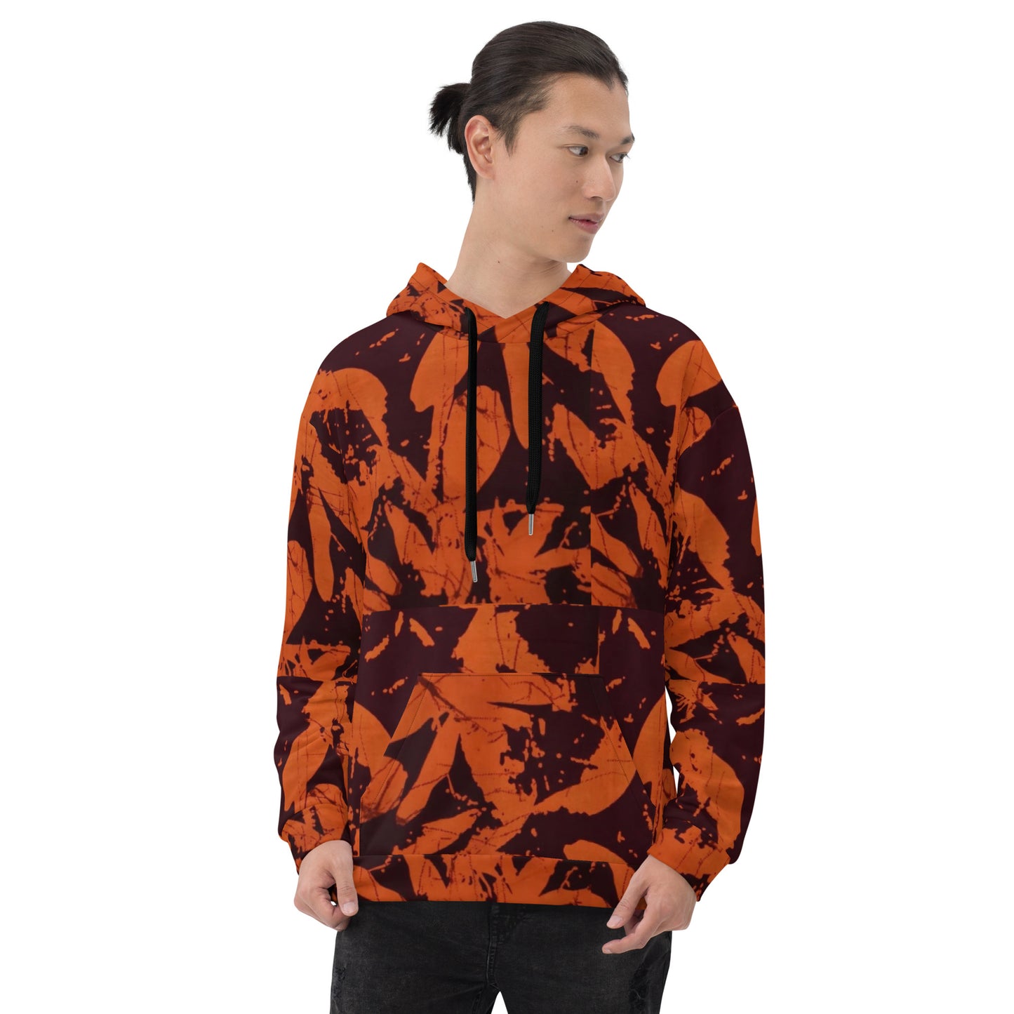 Orange Adire Unisex Hoodie