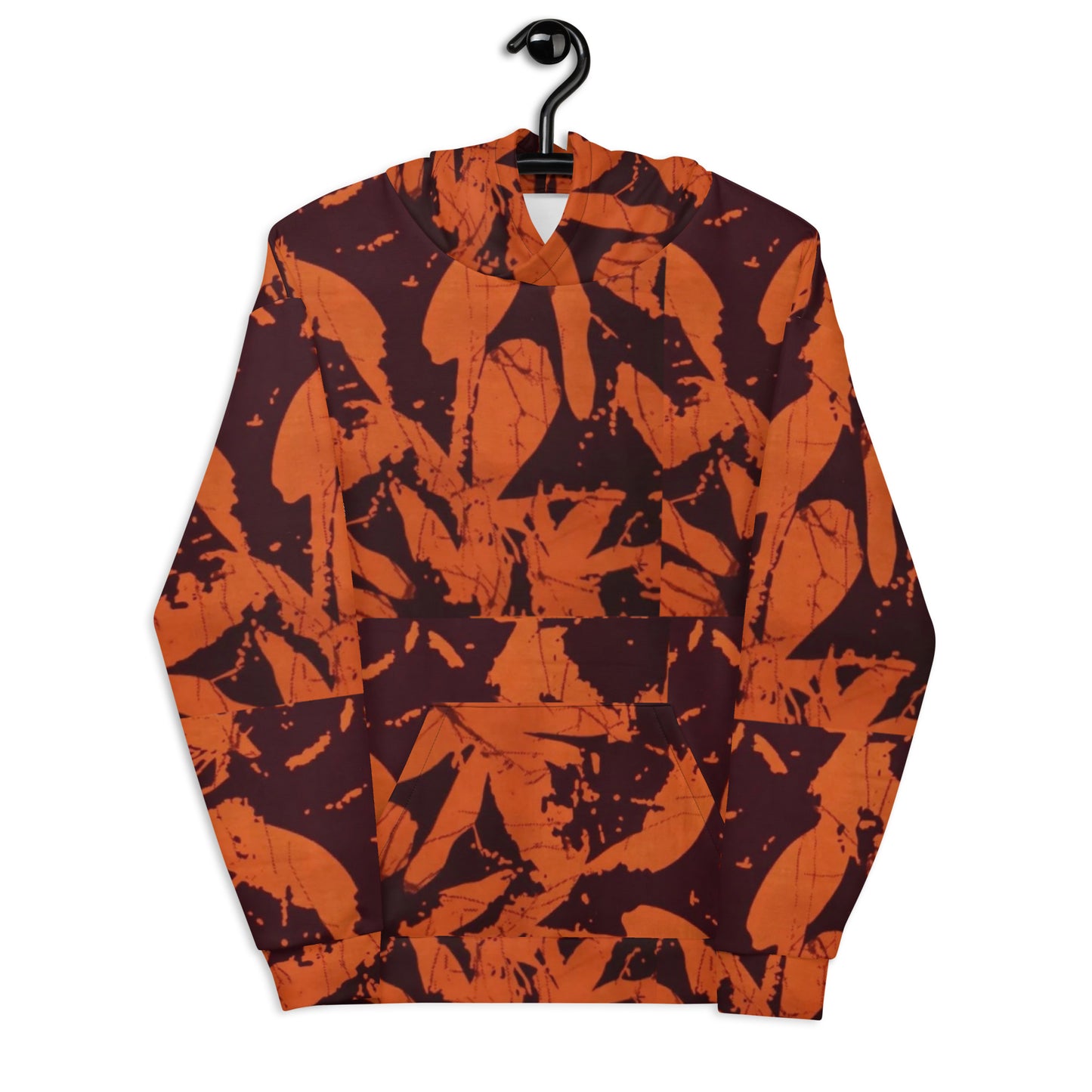 Orange Adire Unisex Hoodie