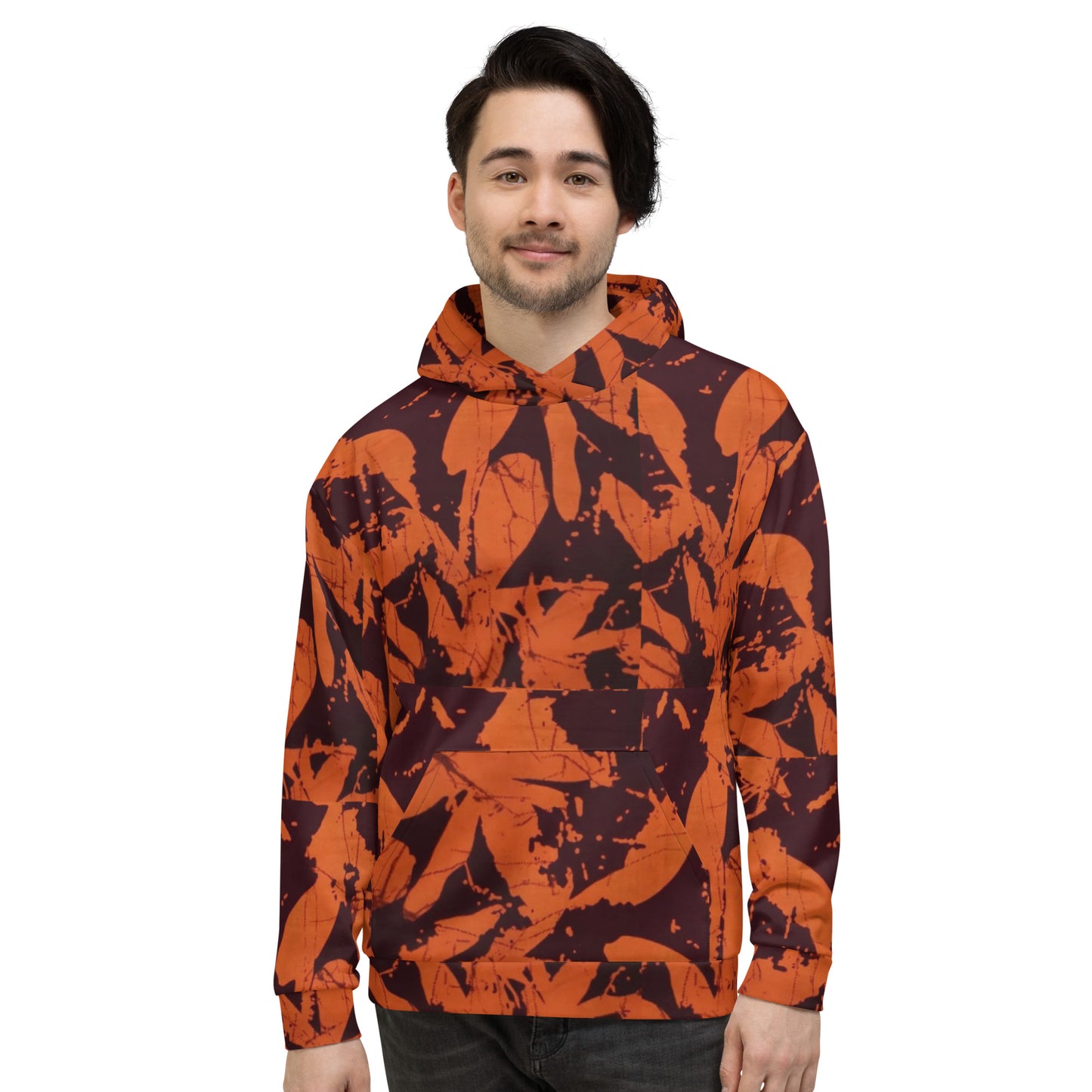 Orange Adire Unisex Hoodie