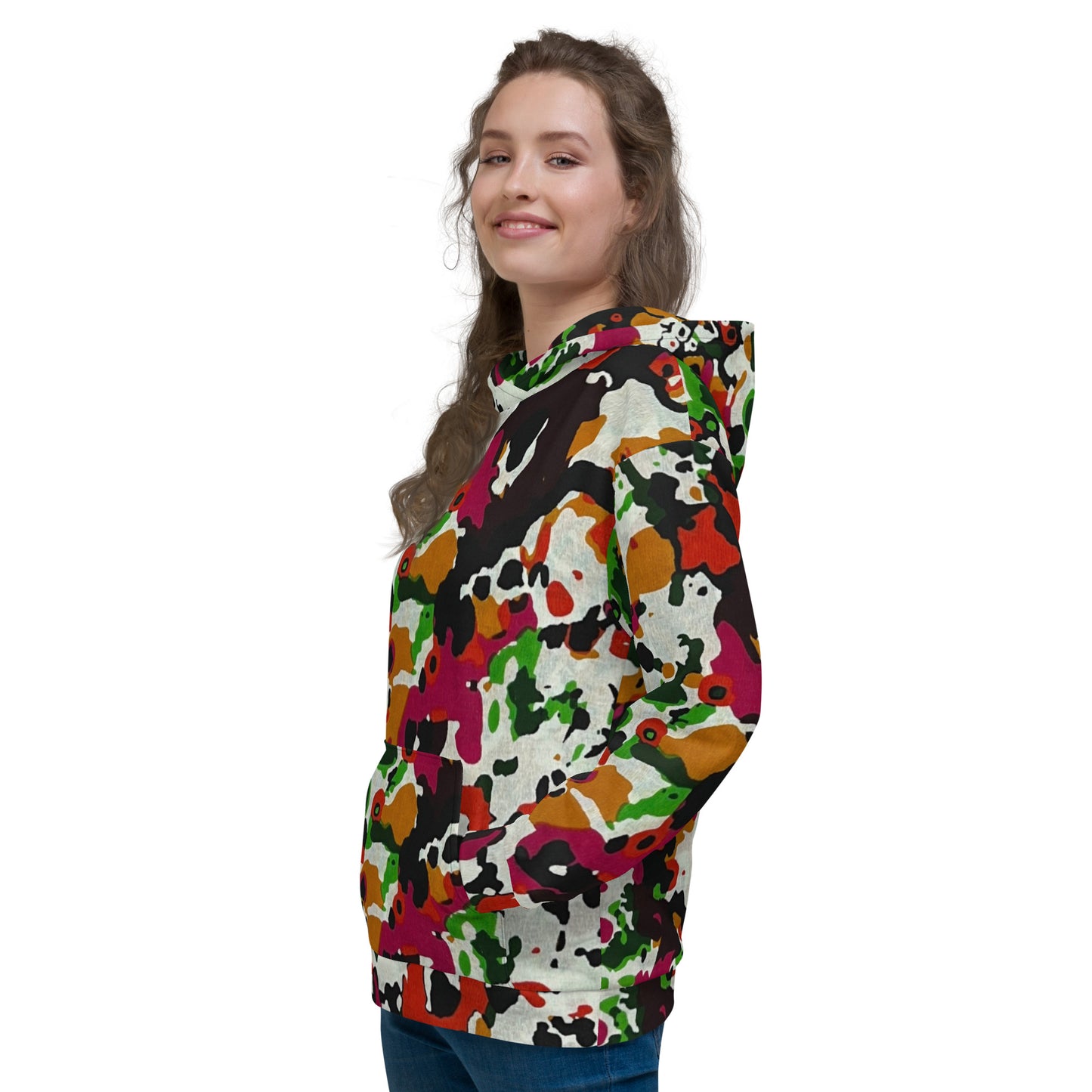 Multicolour Paint Ankara Unisex Hoodie