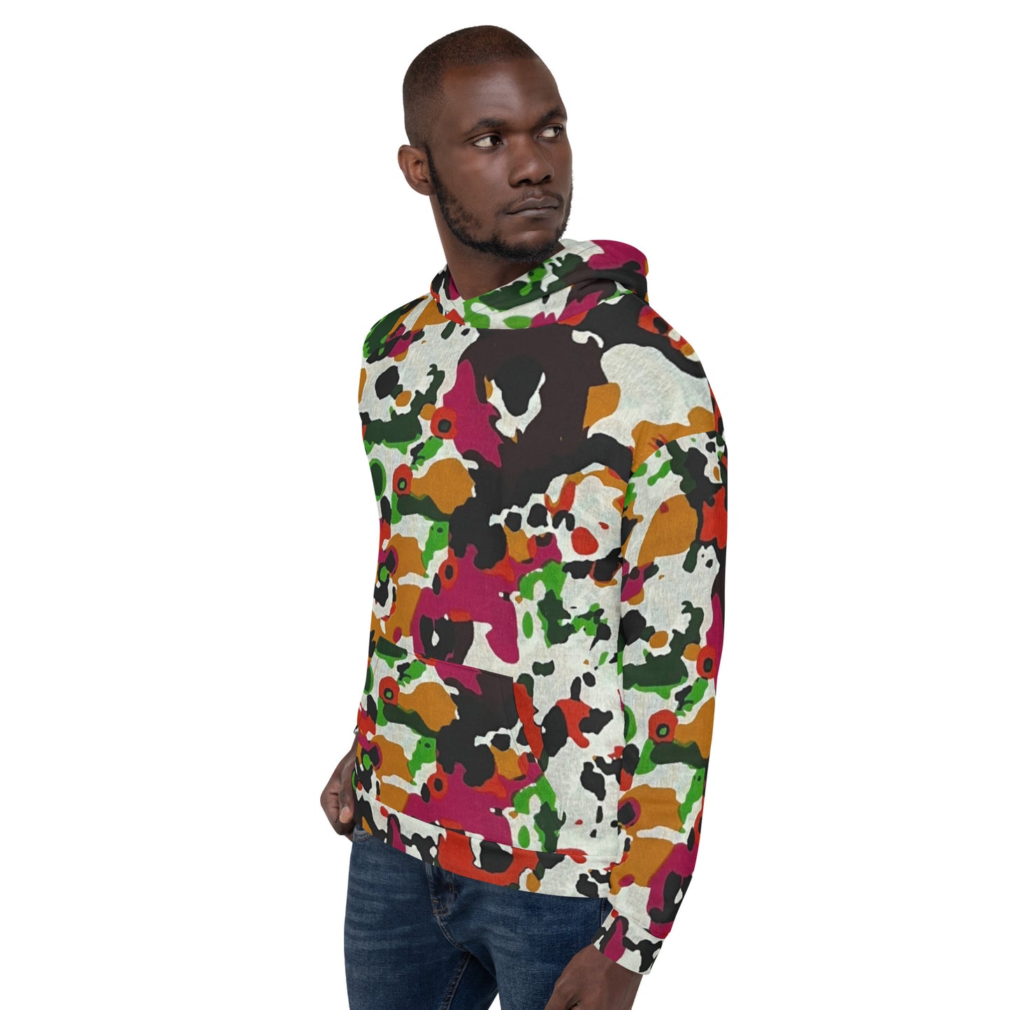 Multicolour Paint Ankara Unisex Hoodie