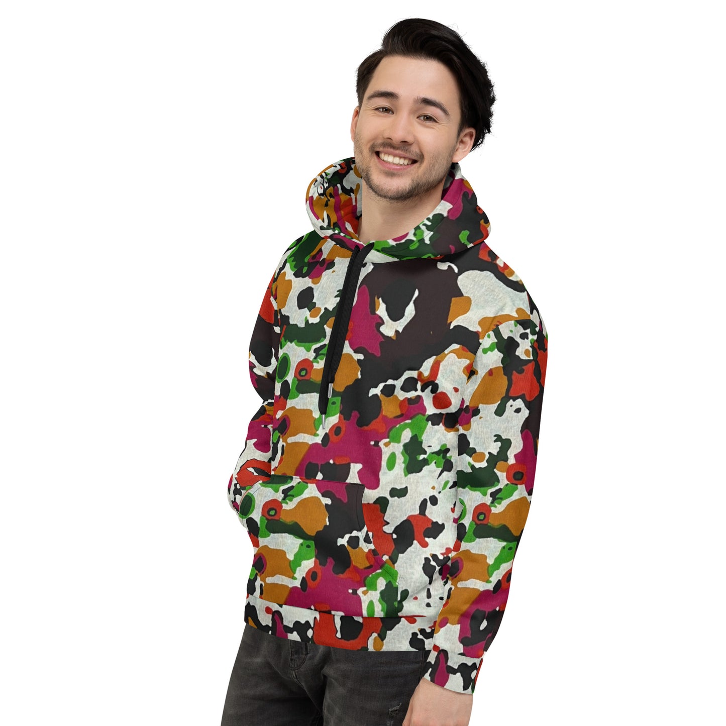 Multicolour Paint Ankara Unisex Hoodie