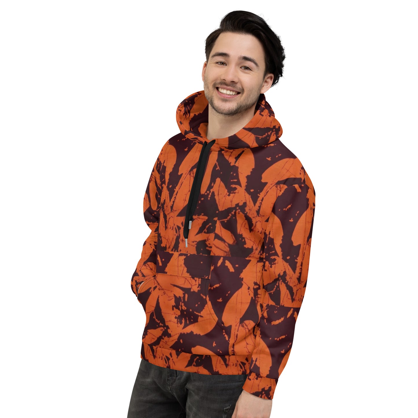 Orange Adire Unisex Hoodie