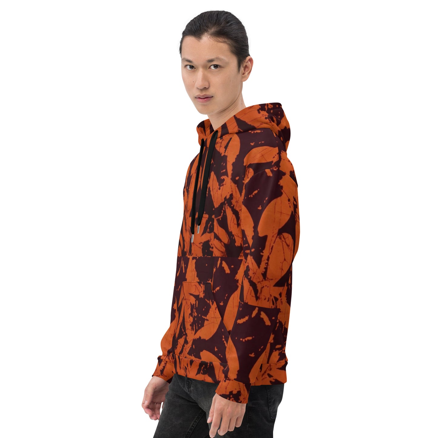 Orange Adire Unisex Hoodie