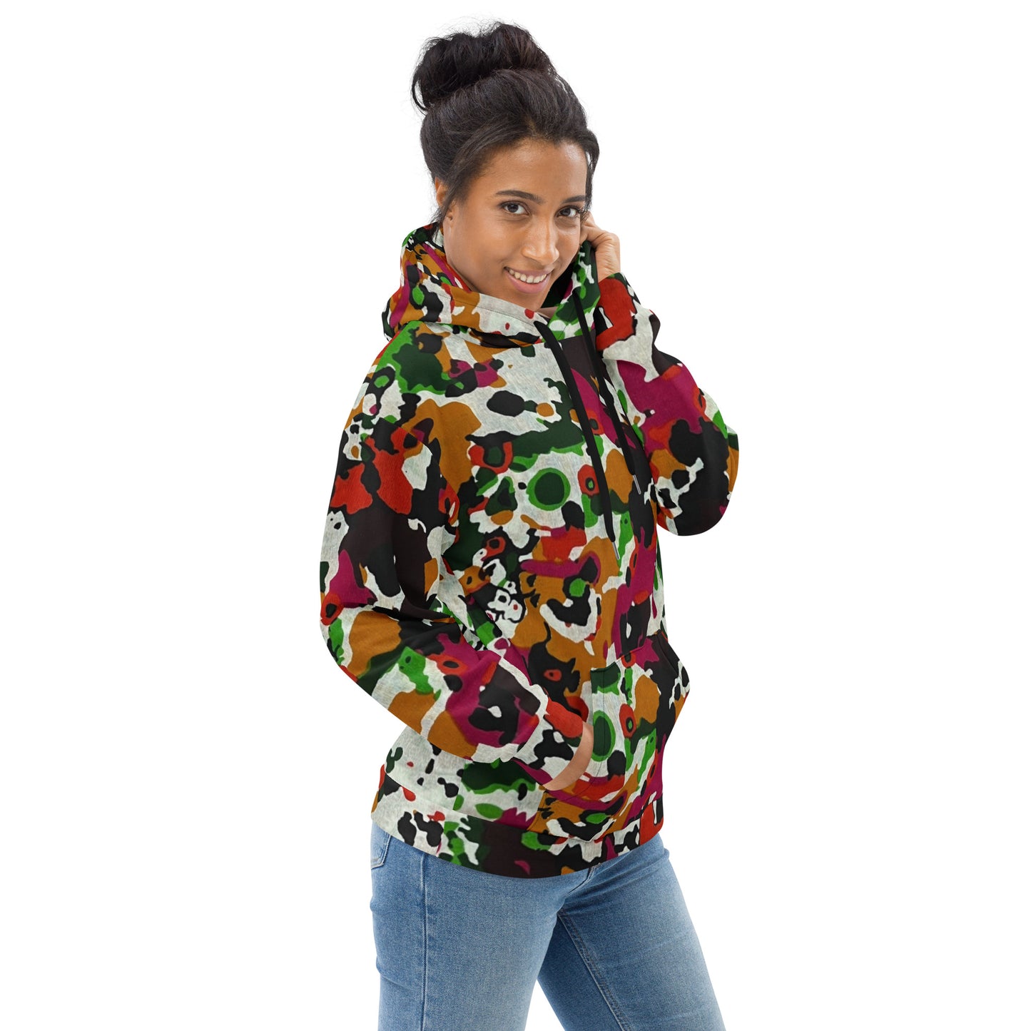 Multicolour Paint Ankara Unisex Hoodie