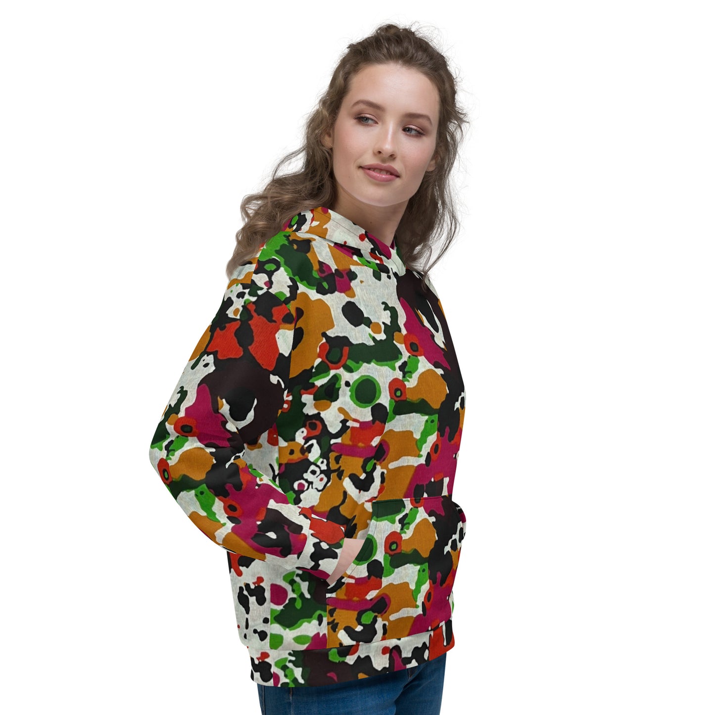 Multicolour Paint Ankara Unisex Hoodie