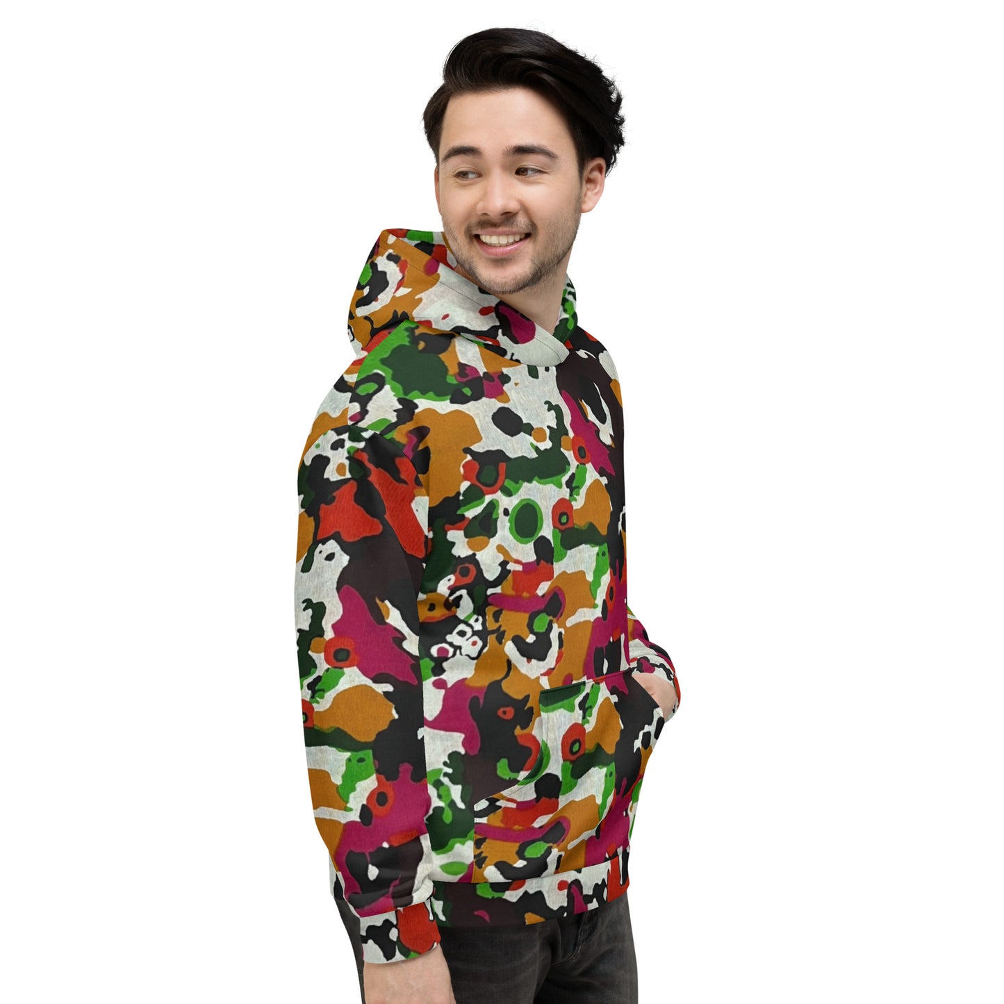 Multicolour Paint Ankara Unisex Hoodie