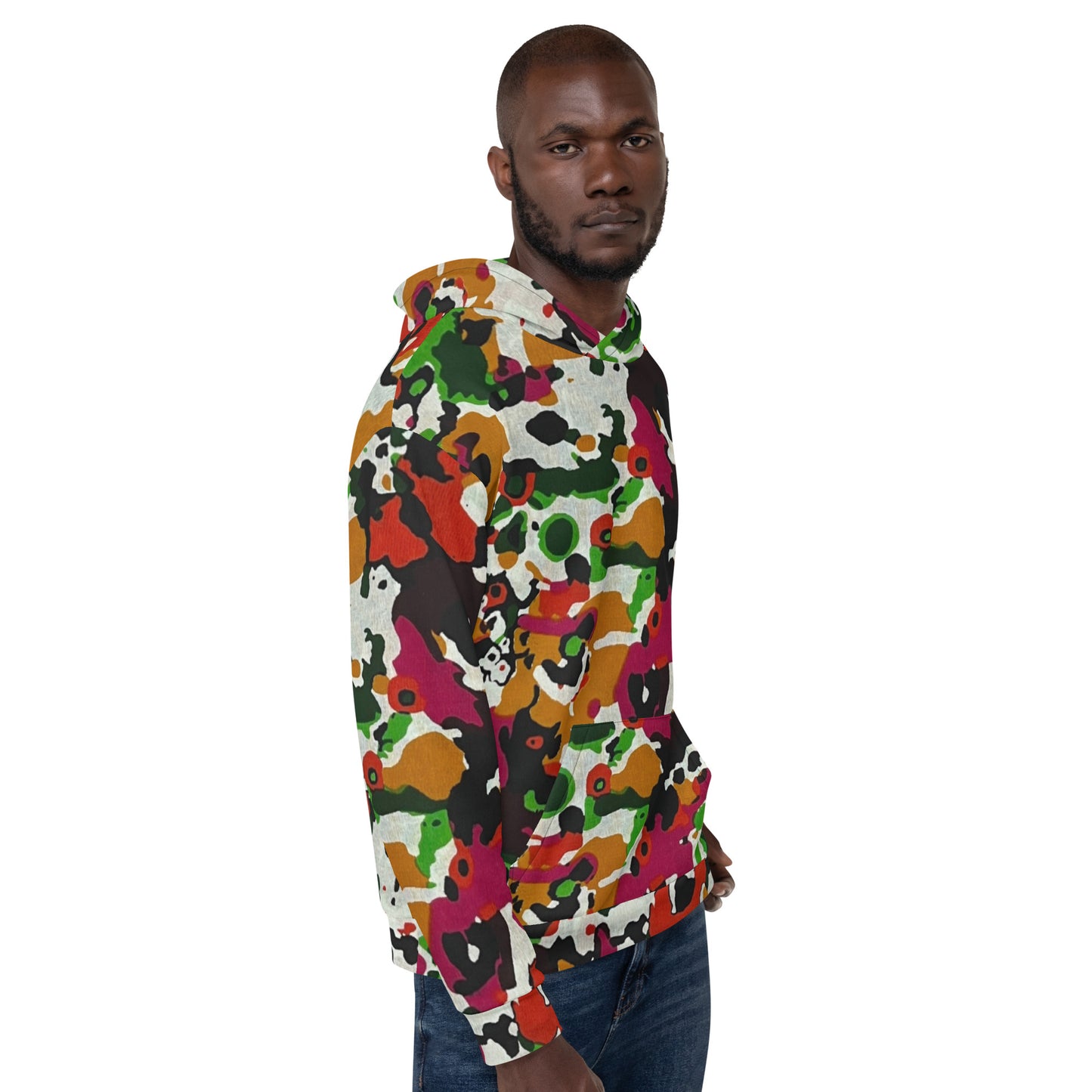 Multicolour Paint Ankara Unisex Hoodie