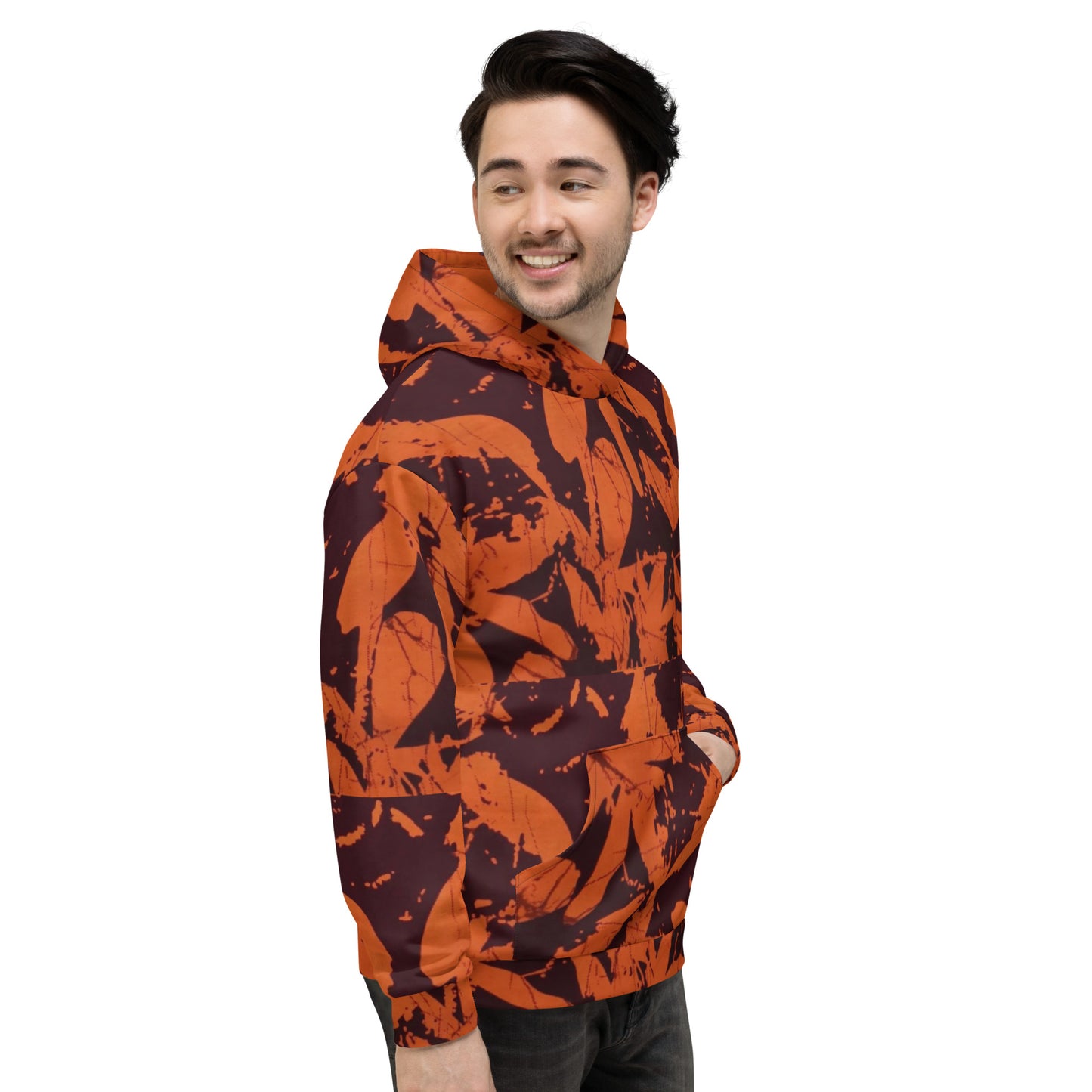 Orange Adire Unisex Hoodie