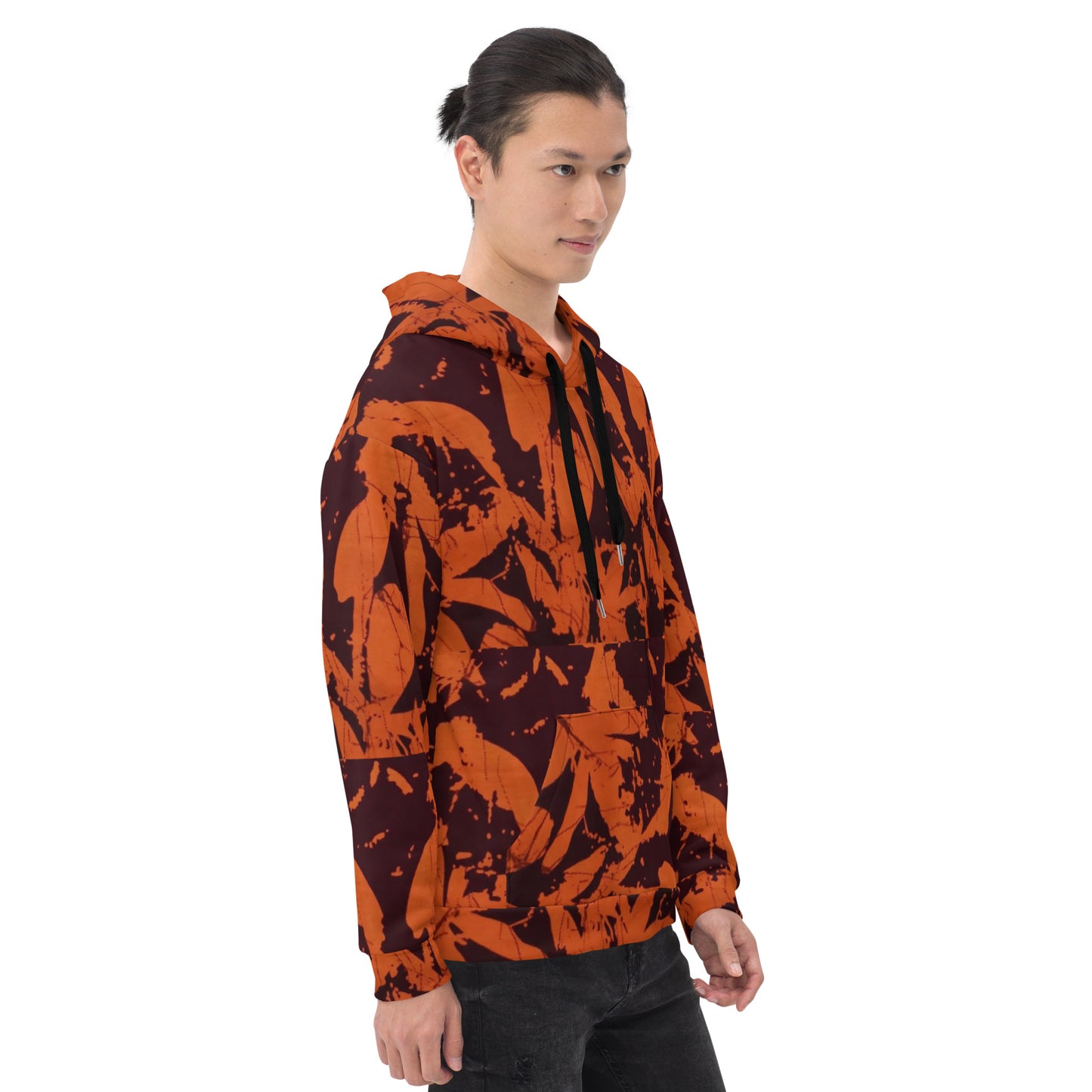 Orange Adire Unisex Hoodie