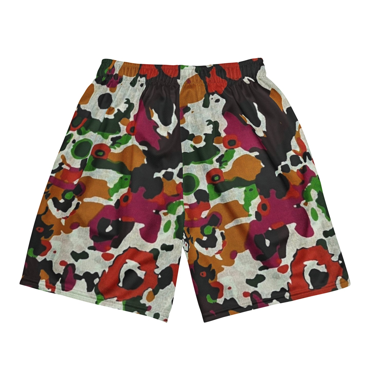 Multicolour Paint Ankara Unisex Mesh Shorts