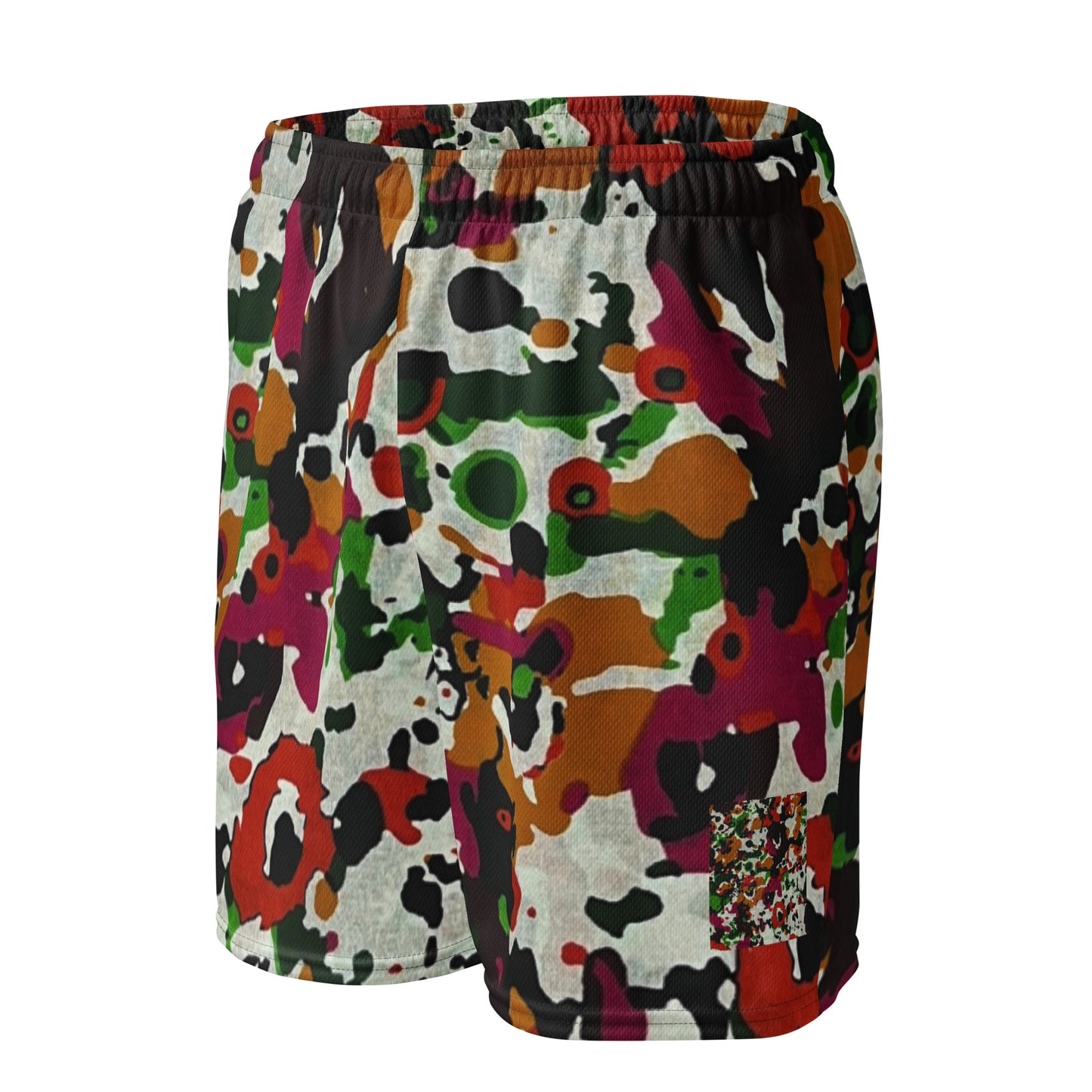 Multicolour Paint Ankara Unisex Mesh Shorts