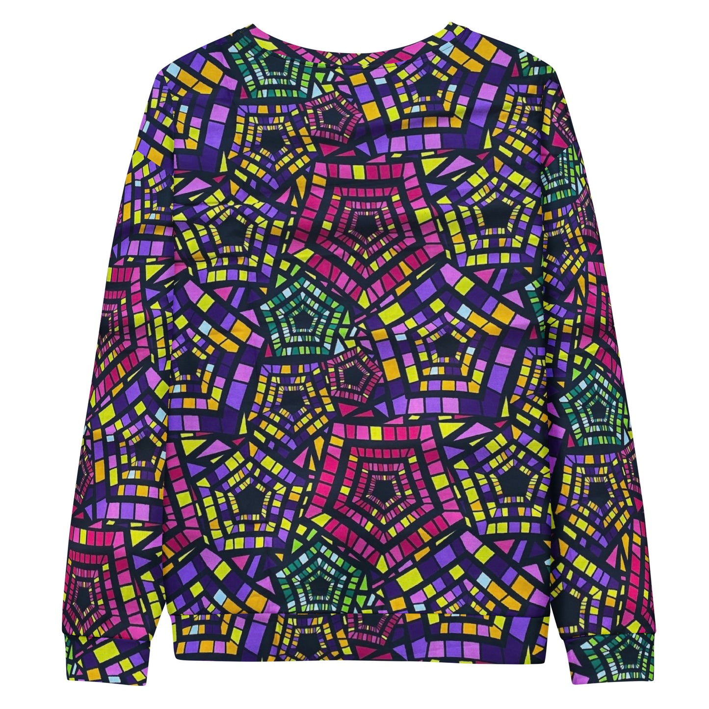 Yellow Pink Green Kente Ankara Unisex Sweatshirt