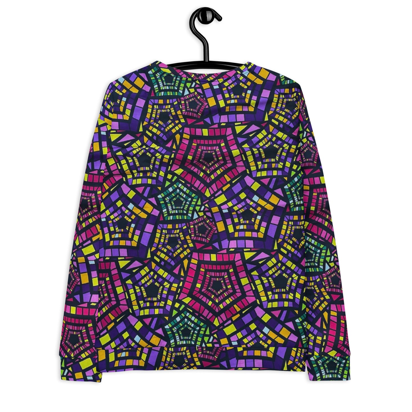 Yellow Pink Green Kente Ankara Unisex Sweatshirt