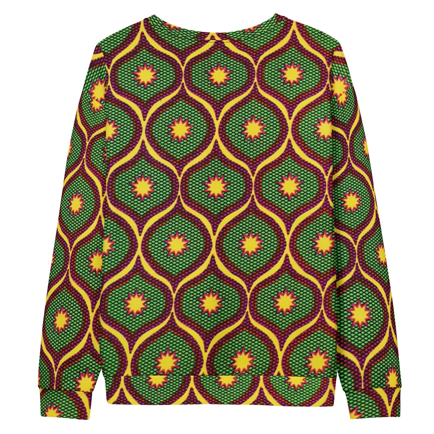 Yellow Green Ankara Unisex Sweatshirt