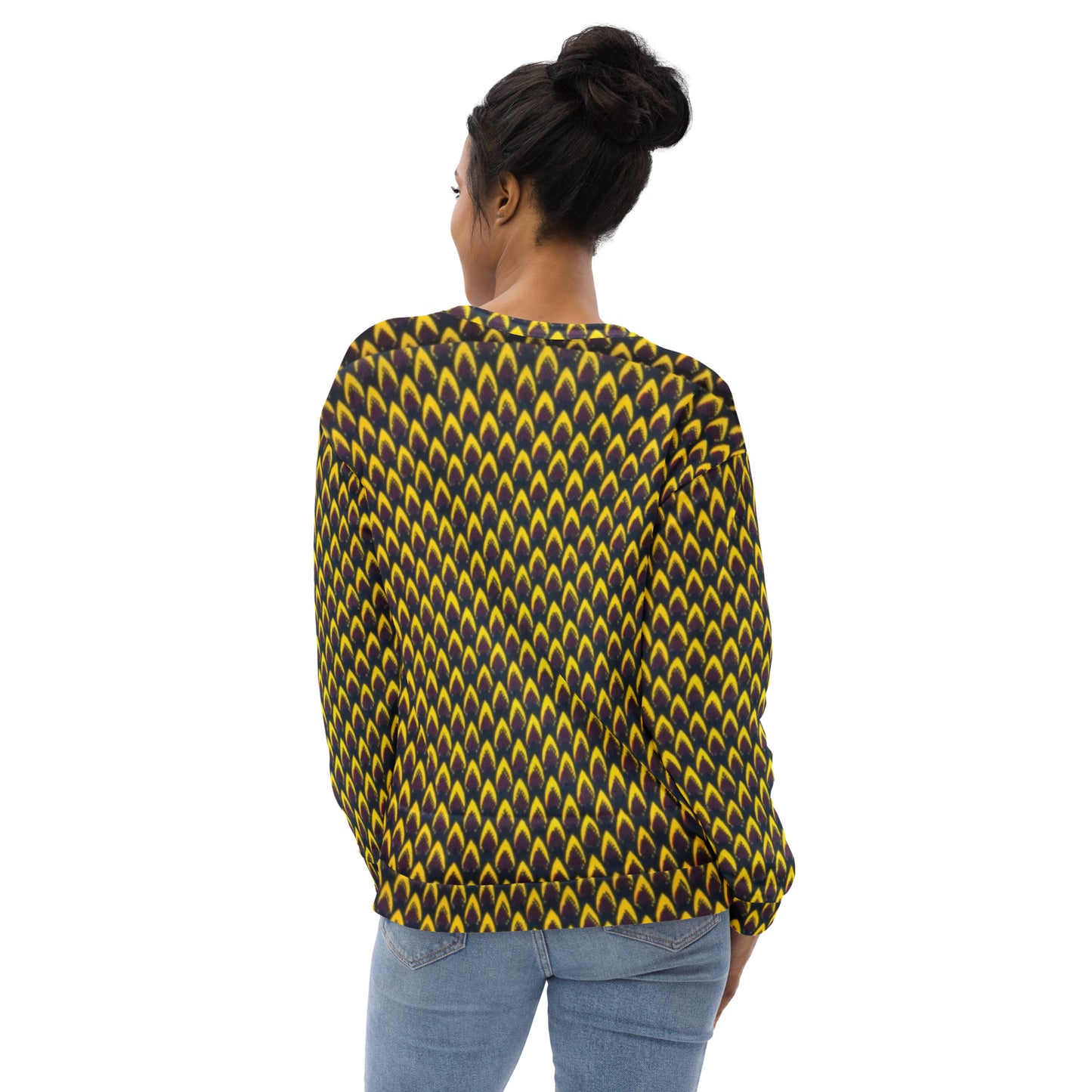 Yellow Flame Ankara Unisex Sweatshirt