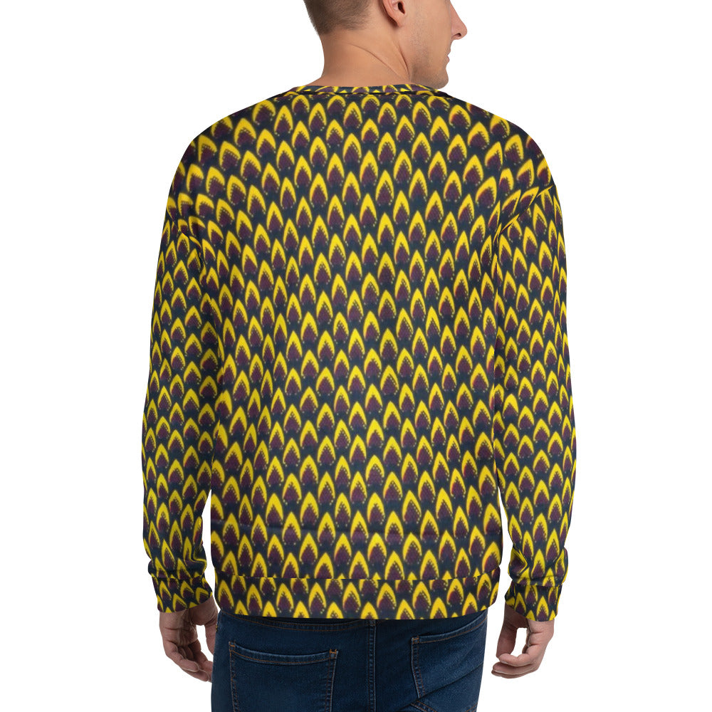 Yellow Flame Ankara Unisex Sweatshirt