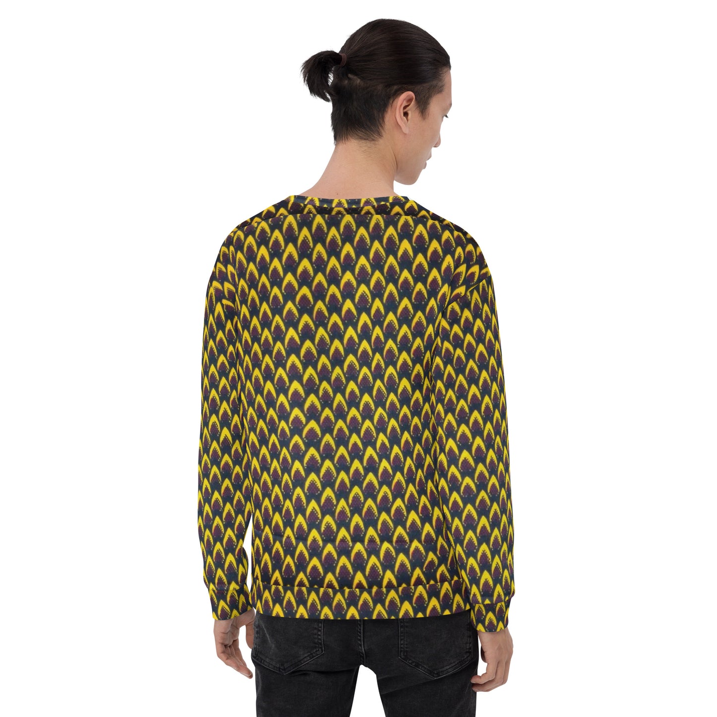 Yellow Flame Ankara Unisex Sweatshirt