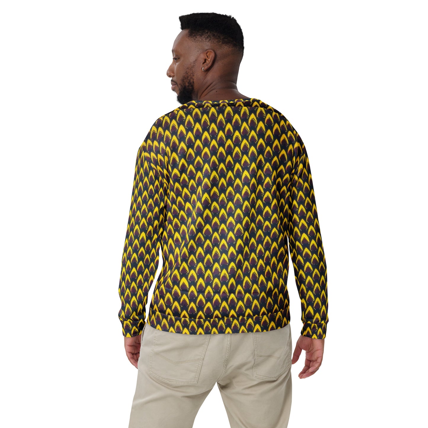 Yellow Flame Ankara Unisex Sweatshirt