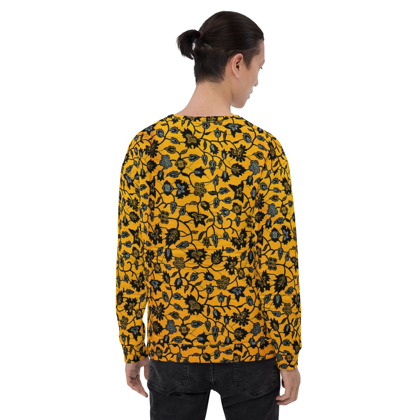 Yellow Leaves Ankara Unisex Sweatshirt