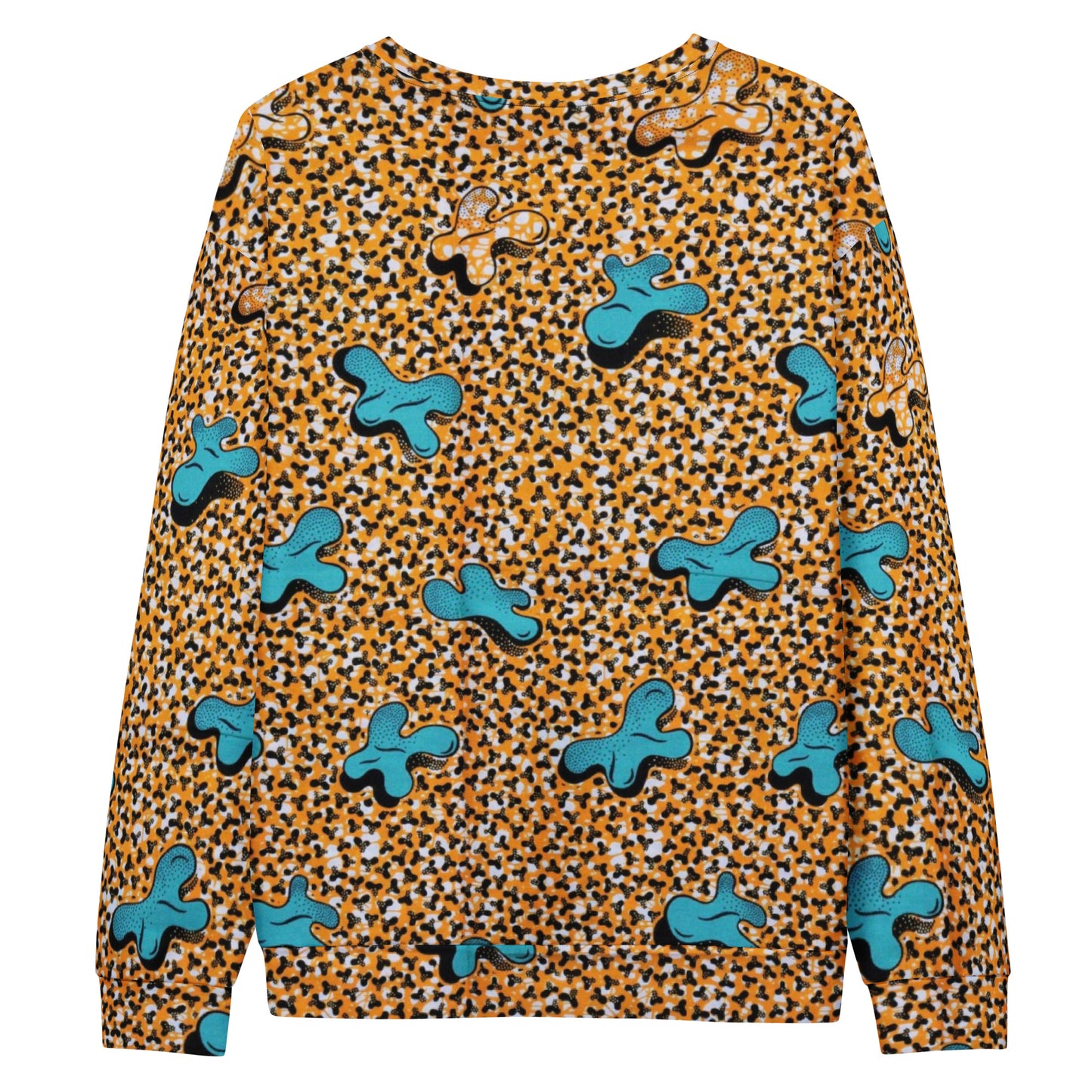 Sky Blue Pale Orange Ankara Unisex Sweatshirt