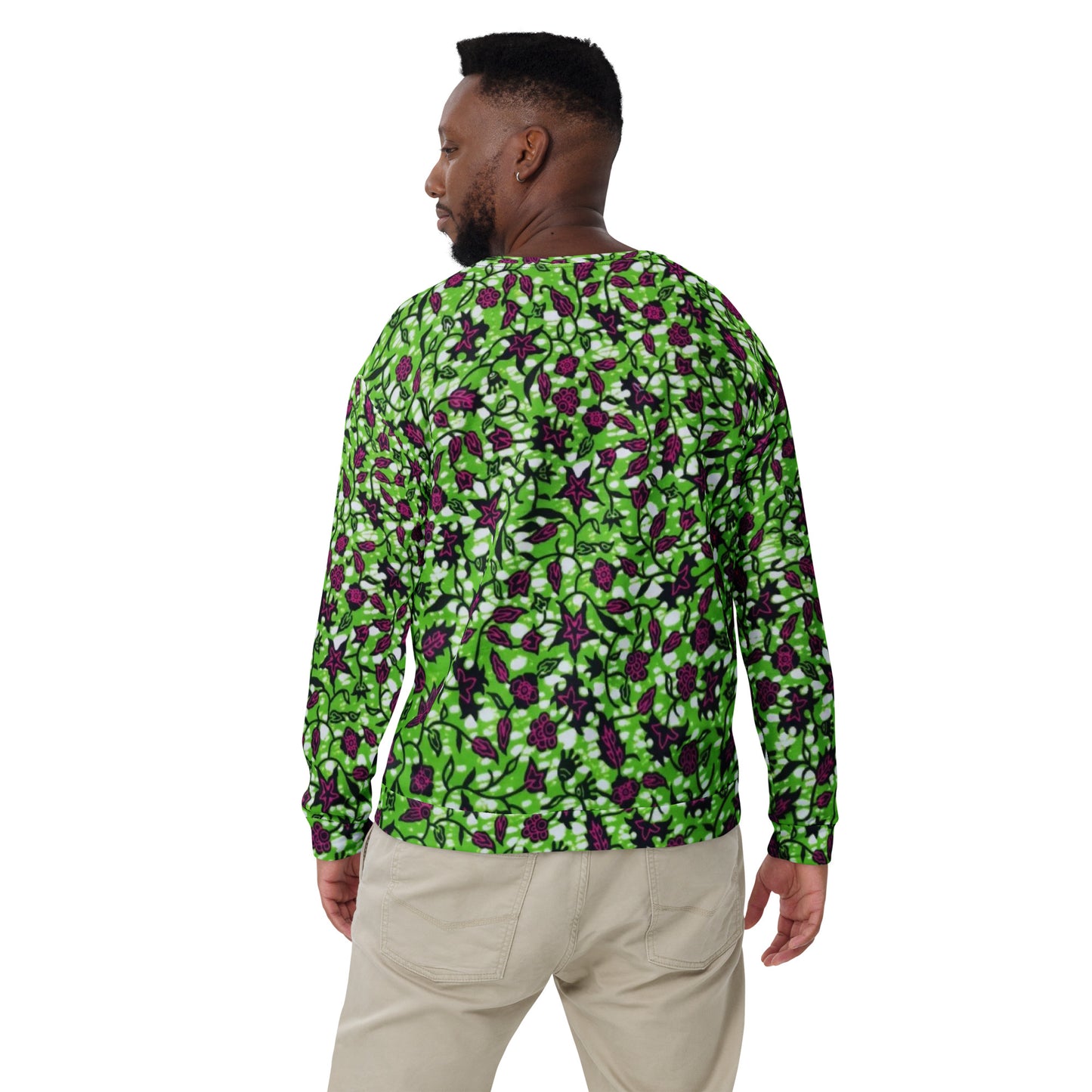 Green Burgundy Ankara Unisex Sweatshirt