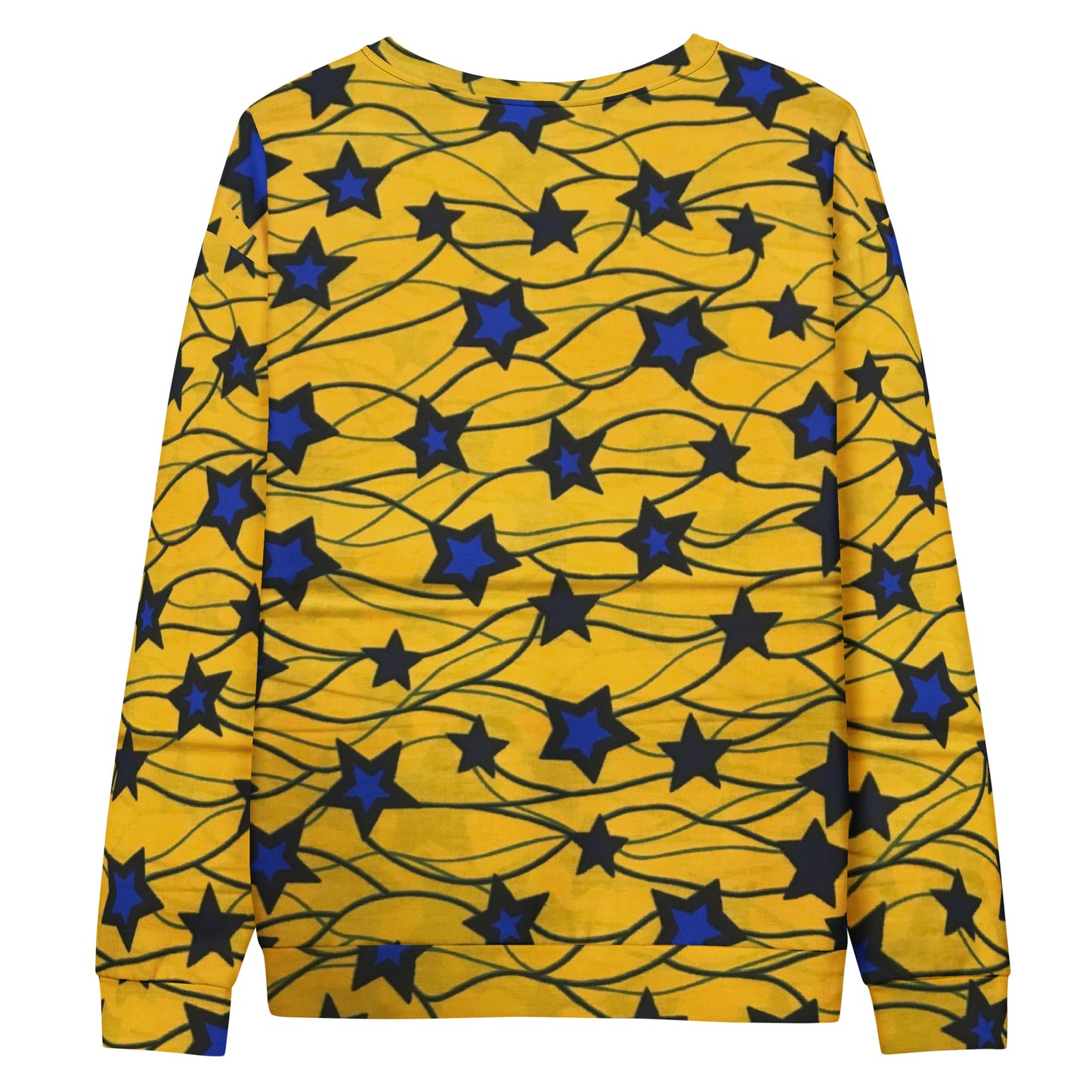 Yellow Blue Star Ankara Unisex Sweatshirt