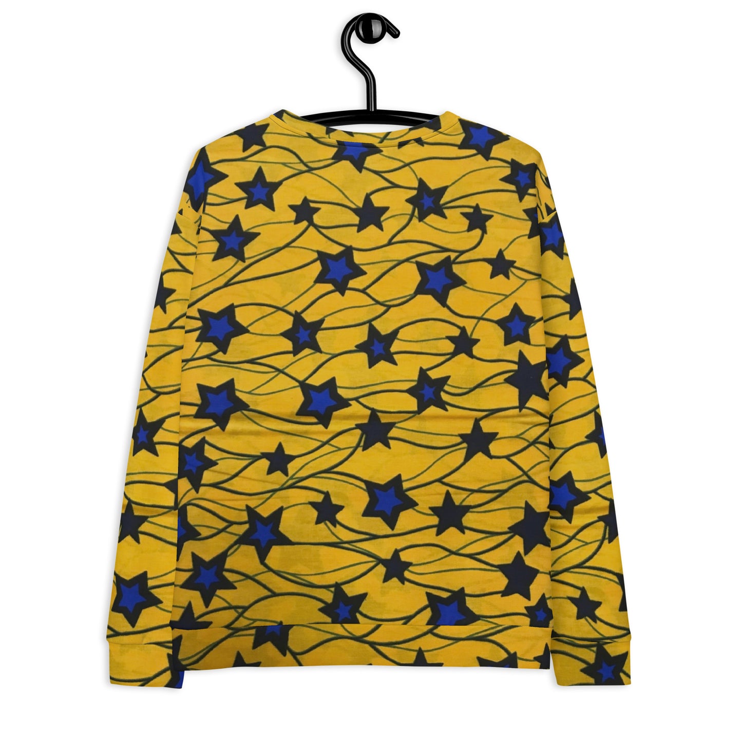 Yellow Blue Star Ankara Unisex Sweatshirt