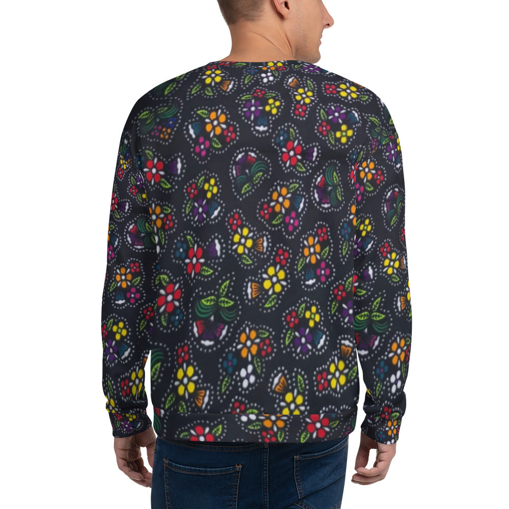 Multicolour Dark Ankara Unisex Sweatshirt