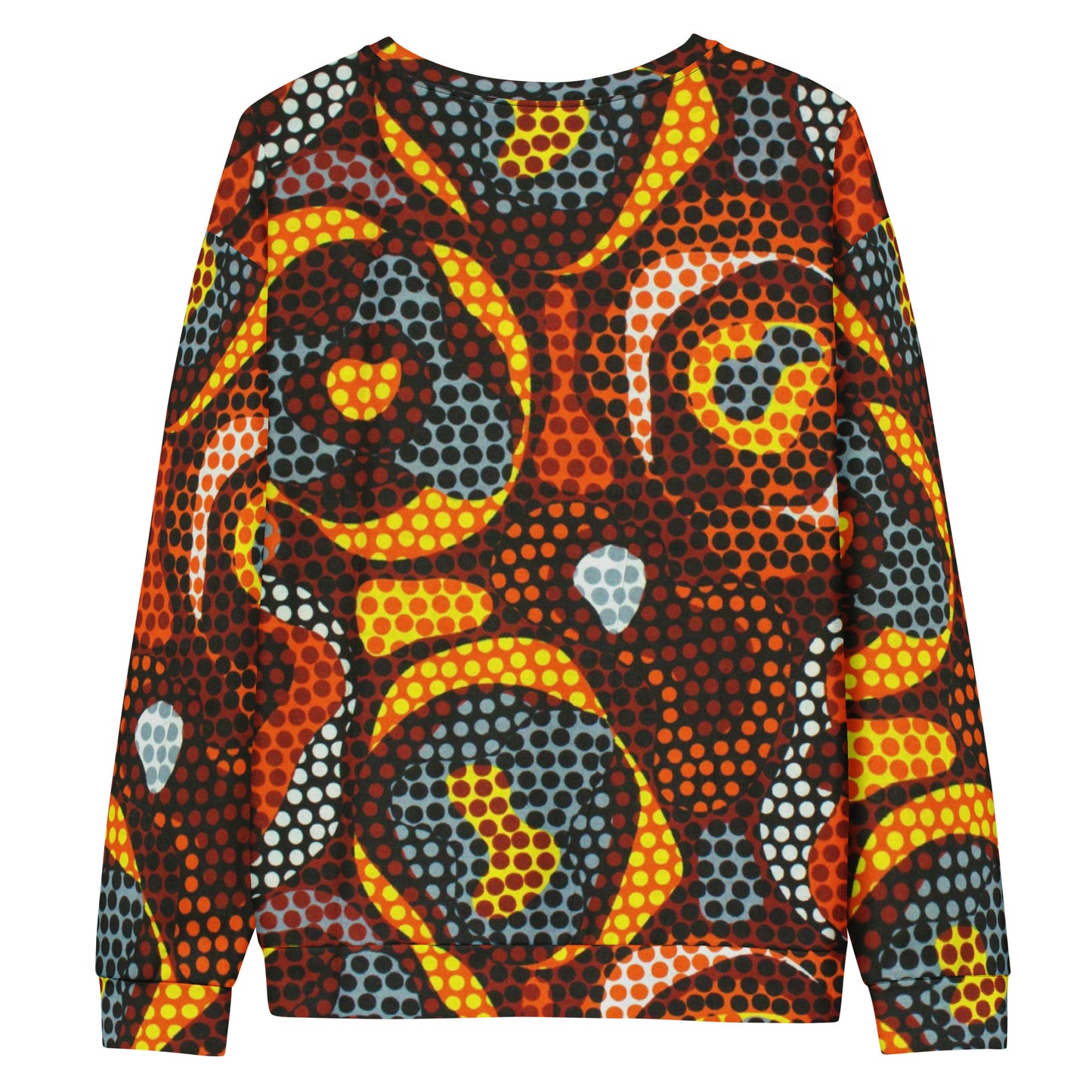 Multicolour Orange Abstract Ankara Unisex Sweatshirt