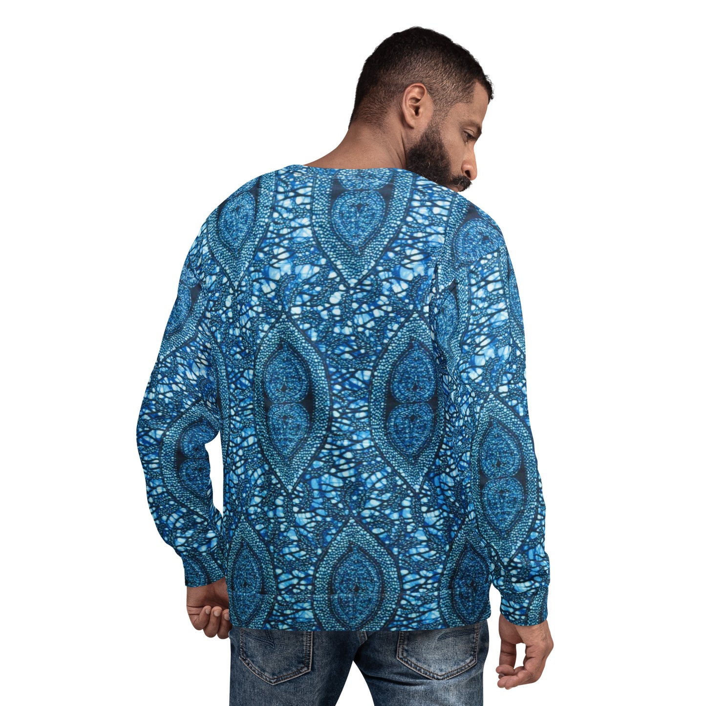 Blue Peas Ankara Unisex Sweatshirt