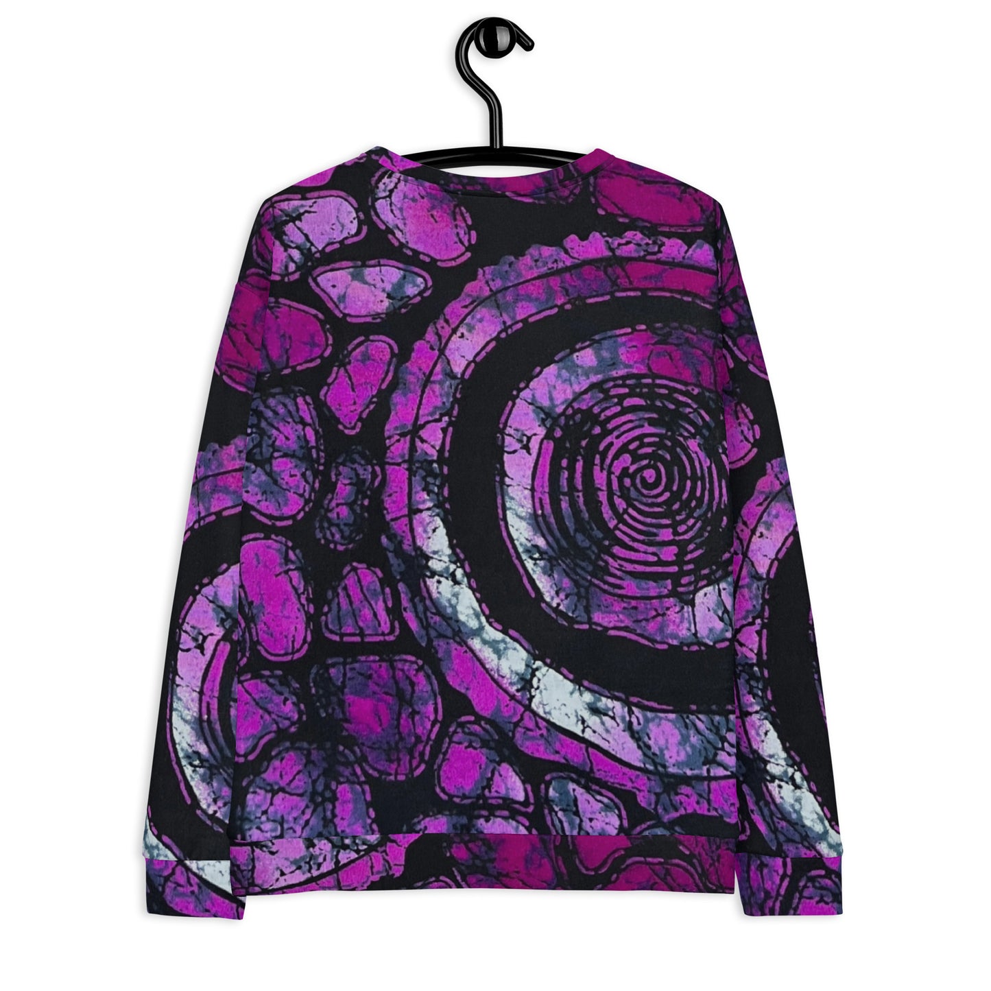 Purple Black Ankara Unisex Sweatshirt