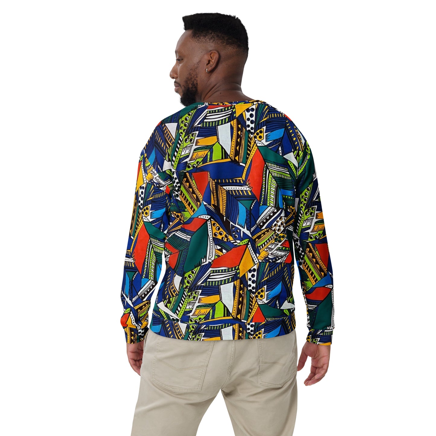 Multicolour Shapes Ankara Unisex Sweatshirt