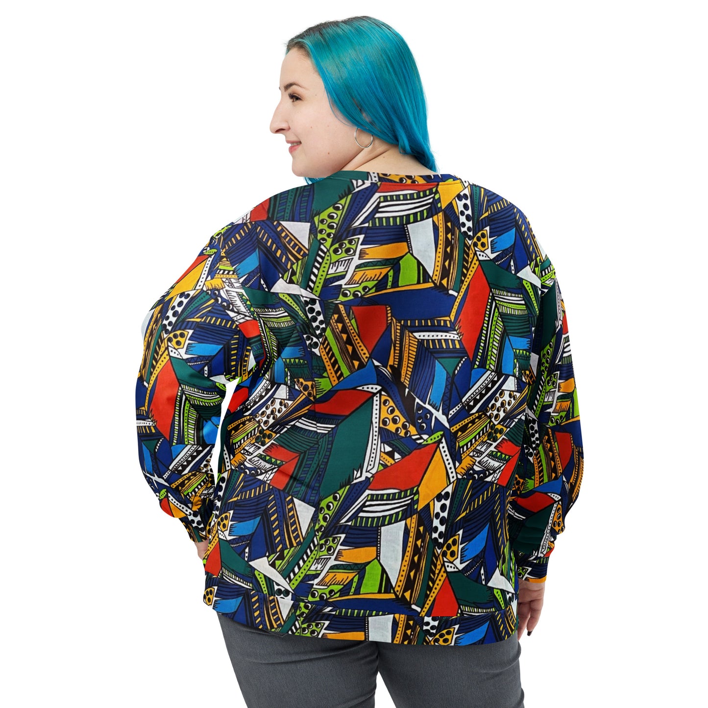 Multicolour Shapes Ankara Unisex Sweatshirt