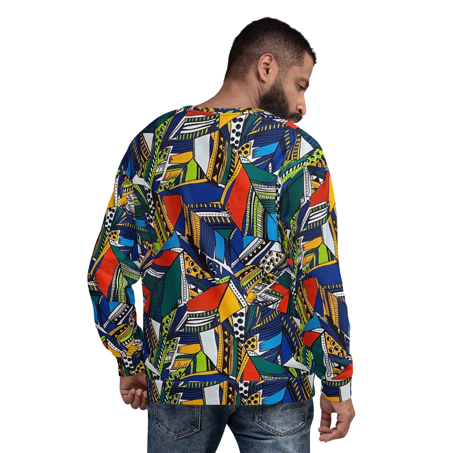 Multicolour Shapes Ankara Unisex Sweatshirt