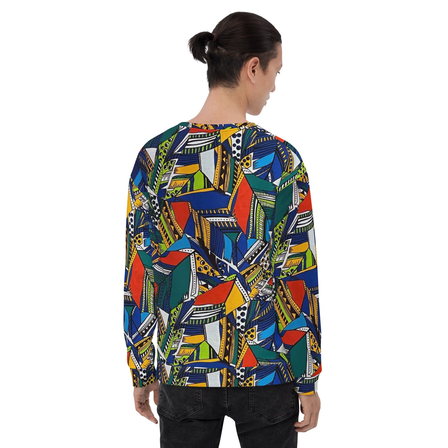 Multicolour Shapes Ankara Unisex Sweatshirt