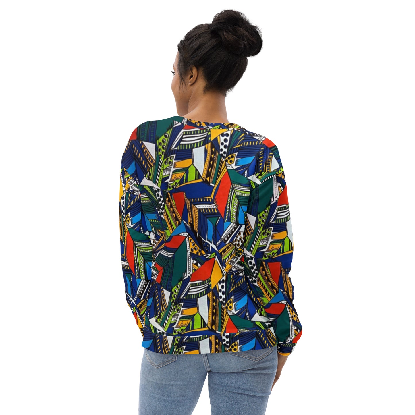 Multicolour Shapes Ankara Unisex Sweatshirt