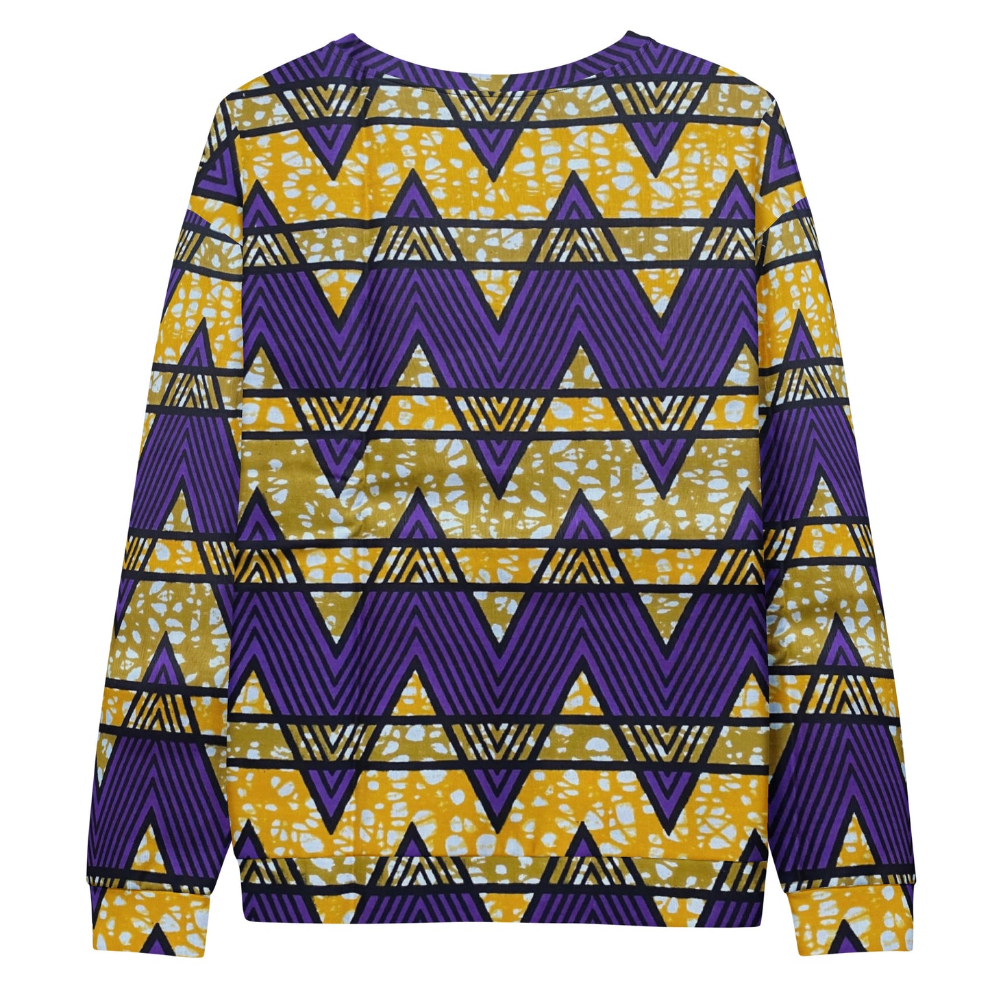 Purple Yellow Kente Ankara Unisex Sweatshirt