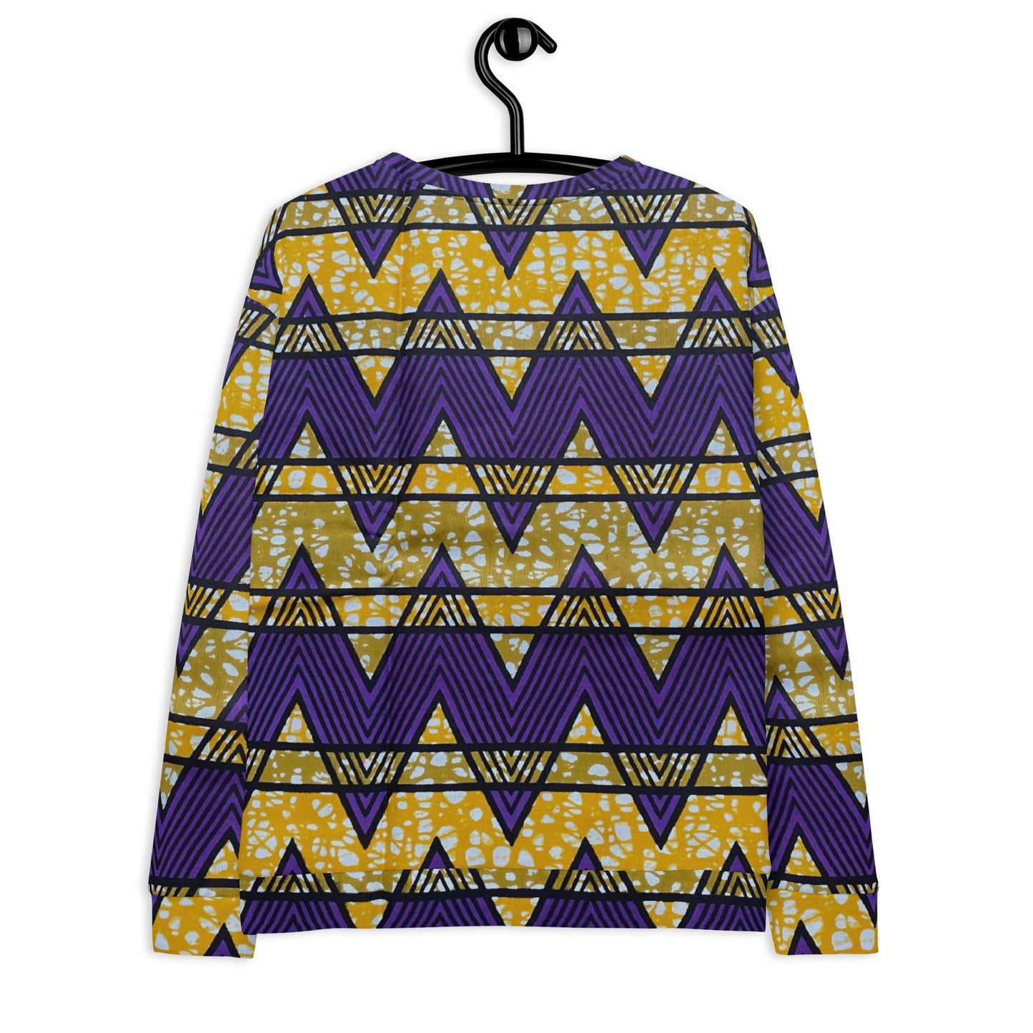 Purple Yellow Kente Ankara Unisex Sweatshirt