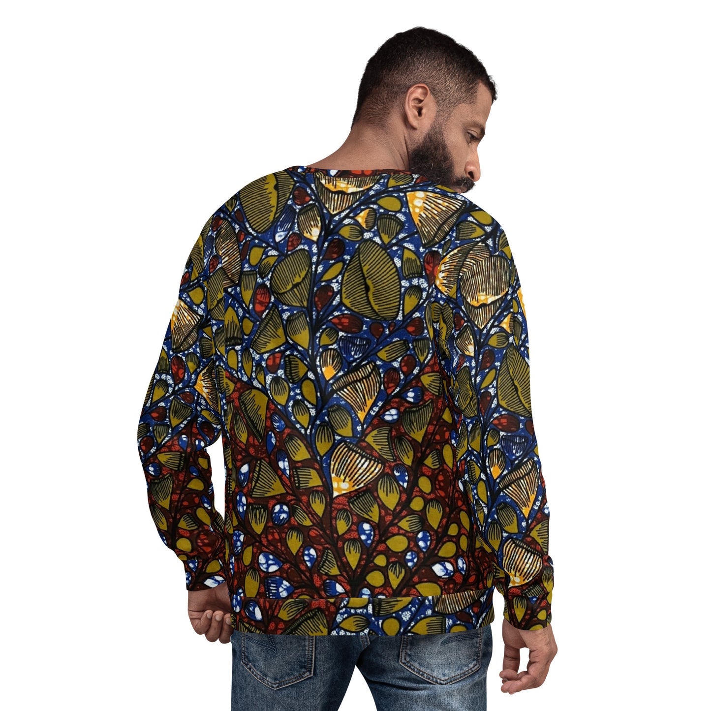 Leafy Abstract Ankara Unisex Sweatshirt