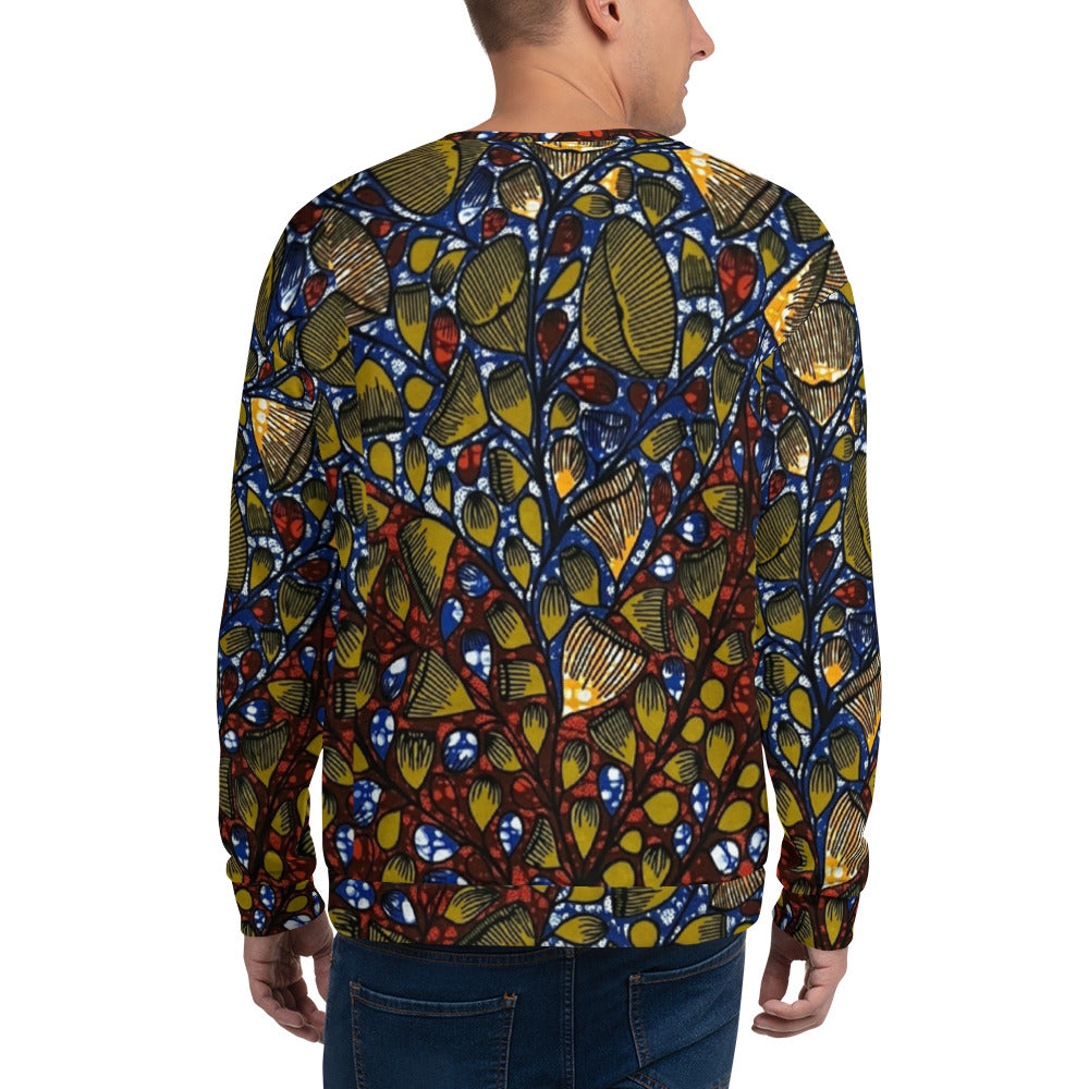 Leafy Abstract Ankara Unisex Sweatshirt